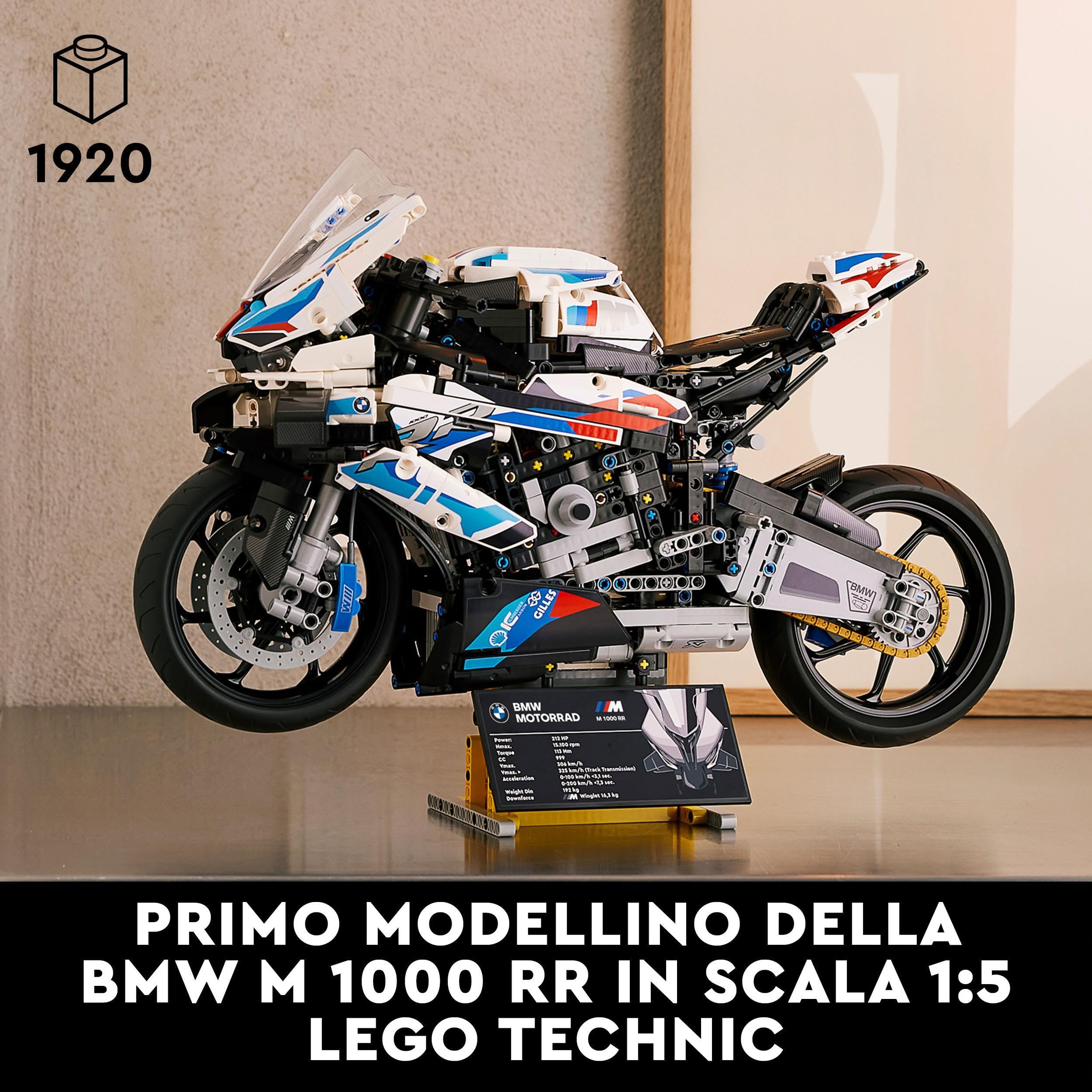 LEGO Technic BMW M 1000 RR, Moto da Costruire, Kit Modellismo per Adulti, Motocicletta da Collezione, Modellino Replica Superbike con Dettagli Originali, Idea Regalo per Uomo, Donna, Lui o Lei 42130