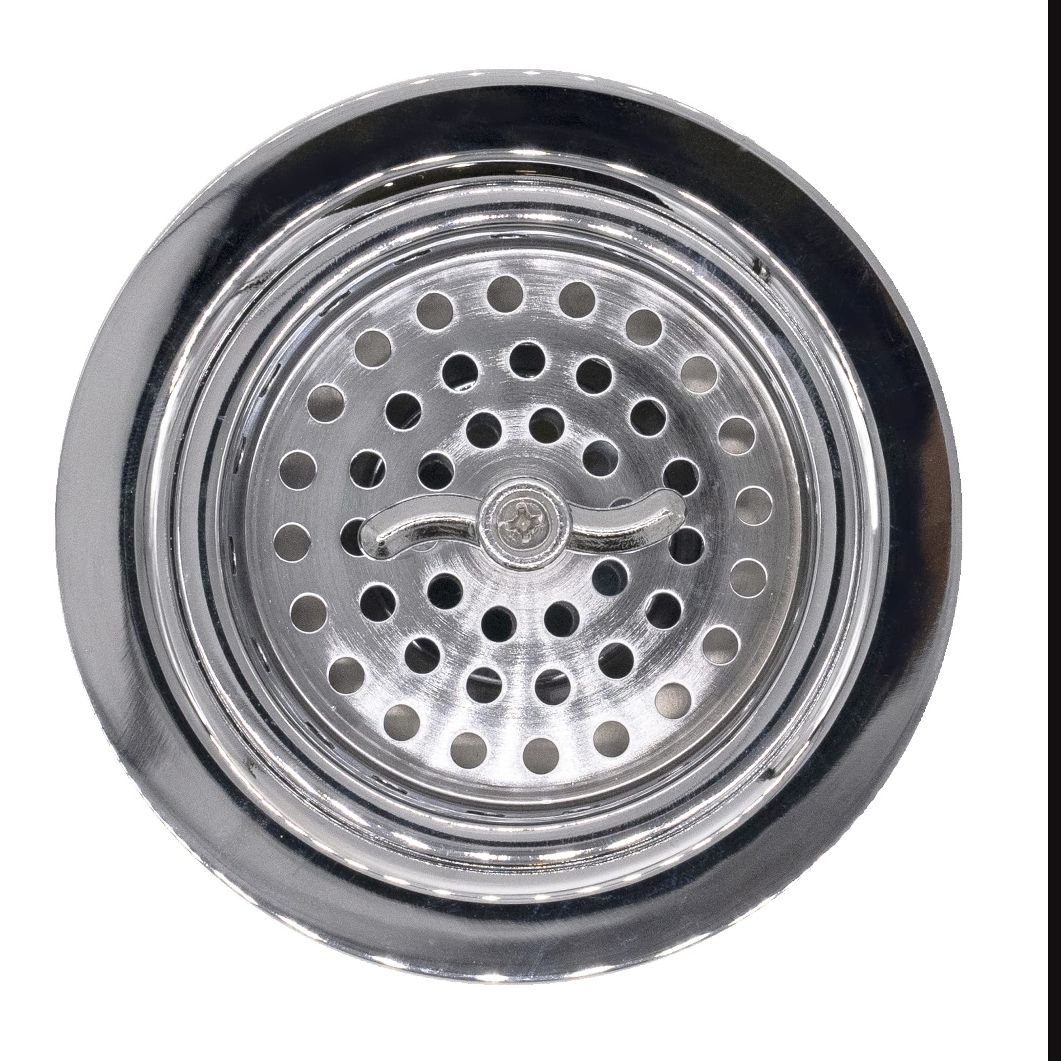 Westbrass CO2195-26 - Paquete combinado de 3-1/2 pulgadas con tuerca de mariposa estilo torcido, colador de cesta grande y cuello extra profundo para fregadero de cocina, brida de eliminación de