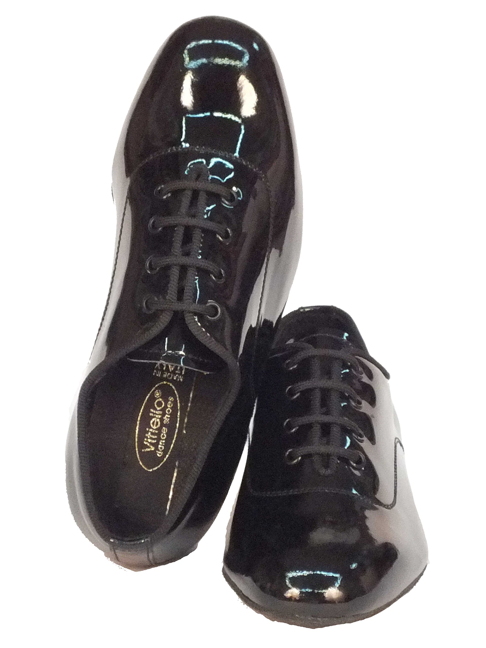 Scarpa da Bambino per Ballo Standard in Vernice Colore Nero Brillante