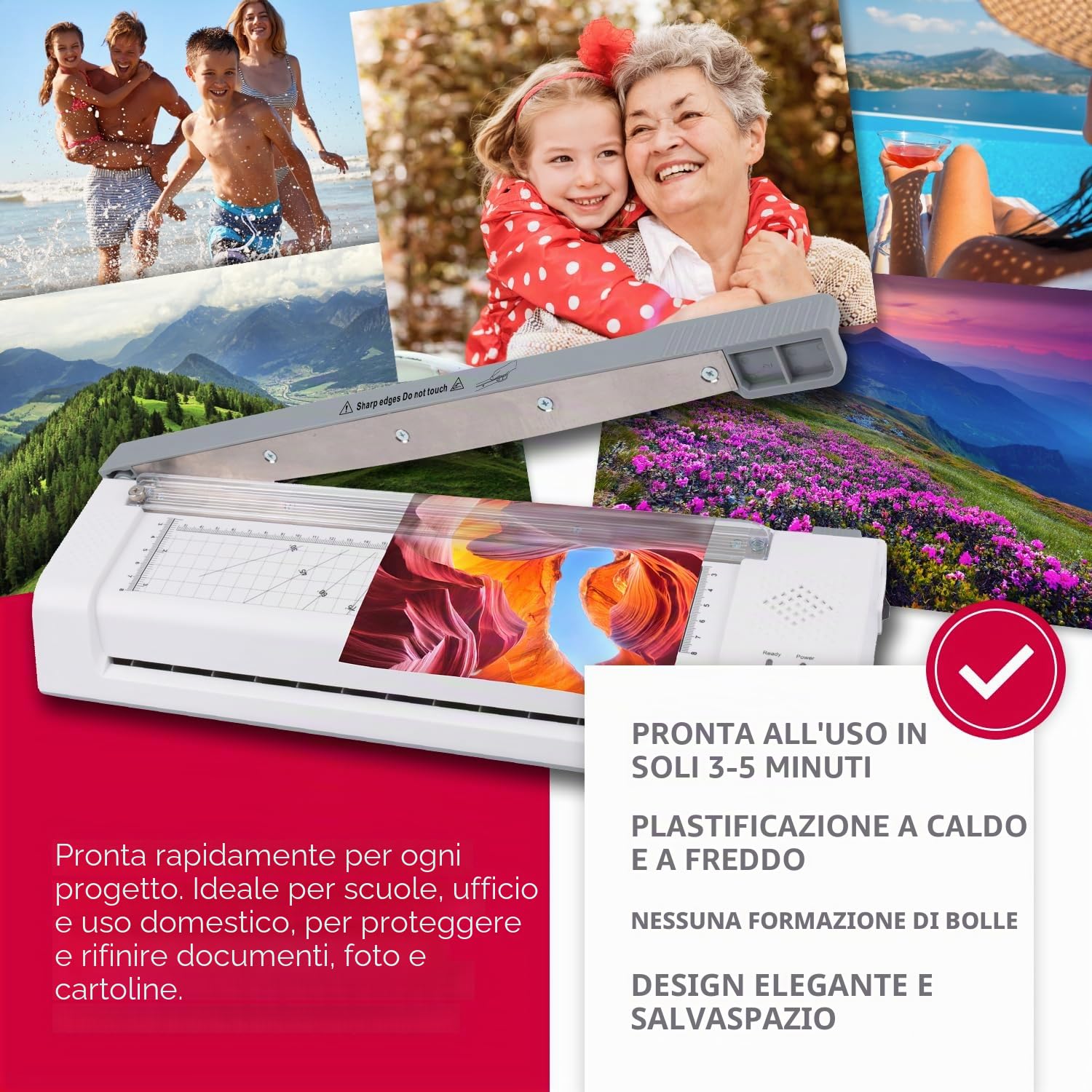 Olympia A 350, Laminatrice e affettatrice combinata per A3, 75/80-125 Micron, 3130