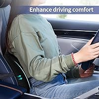 Vista 4 de Almohada de apoyo lumbar para silla de oficina, coche, almohada lumbar para aliviar el dolor de espalda baja, cojín de espuma viscoelástica