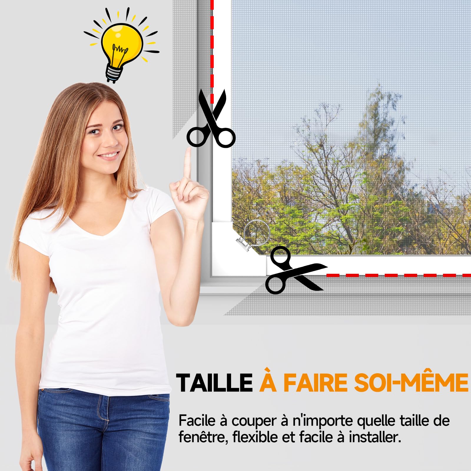 Moustiquaire Magnétique Fenêtre 130 x 150 cm Fibre de Verre | Cadre magnétique robuste, fixation stable, fibre de verre résistante, protection contre les insectes