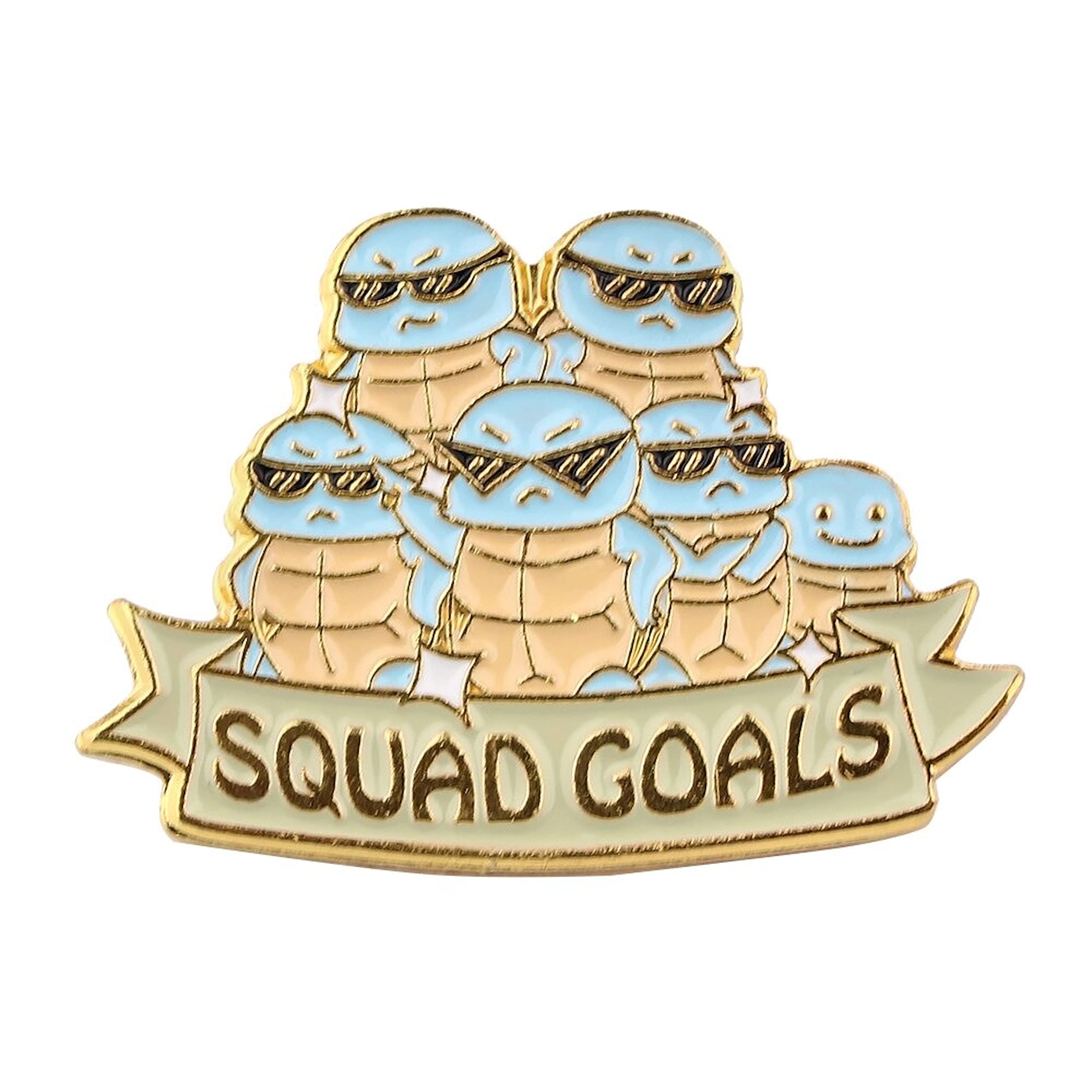Kawaii Squirtles Squad Goals Adorable Enamel Pin Backpack Small Cute Colourful Unique Starter Cartoon Collection