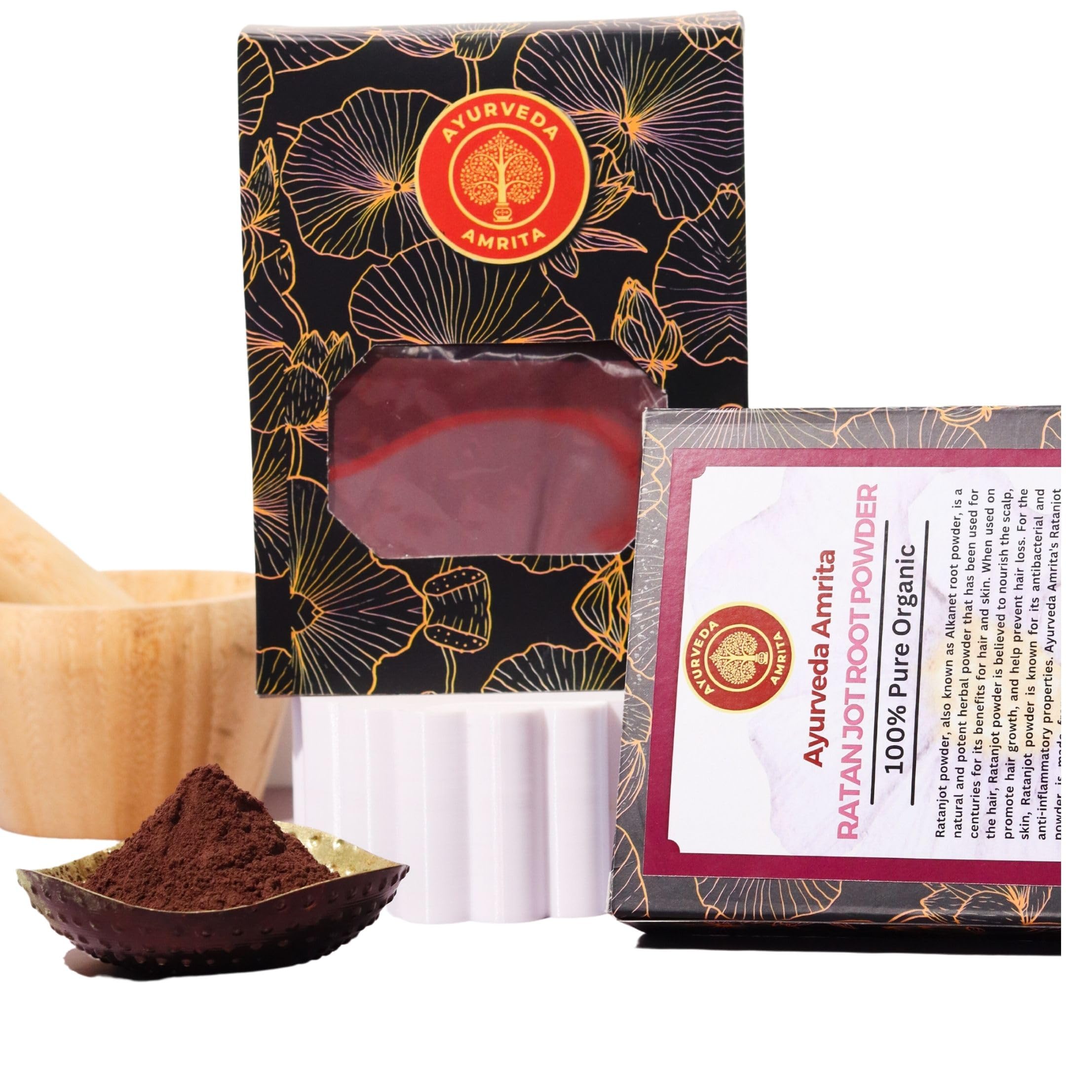 Ratanjot Powder | Alkanet Powder | No Added Preservatives or Additives | For Hair growth, Shine, Texture, Scalp & Skin | 100 g