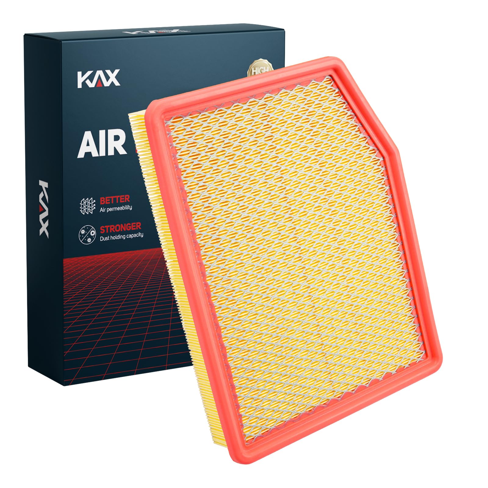 KAX Engine Air Filter, CA12404 Replacement for Chevrolet, GMC, Cadillac Models, Silverado 1500, Tahoe, Suburban, Silverado 1500 LTD, Sierra 1500,