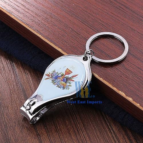 Miniatura 8 de WE Juego de 12 llaveros multifunción para la primera comunión con cortaúñas y abridor de botellas para bebés niños y niñas/Recuerdos para Primera