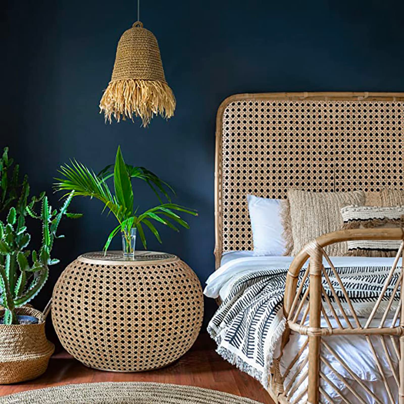 BETESSIN Rattan Rotolo Fettuccia Rattan Intrecciato 1m x 35cm in PE Intreccio Viennese Foglio Rattan per Riparazione di Sedie Decorazione Mobili Artigianato Fai da Te