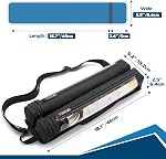 Rexmica Playmat Tube Case for 2 PCS W36 x L61 cm Playmat, Gaming Playmat Tube with Dice Holder and Shoulder Strap for TCG MTG Playmat, Play Game Mat Tube Storage Holder Container with Support Panel