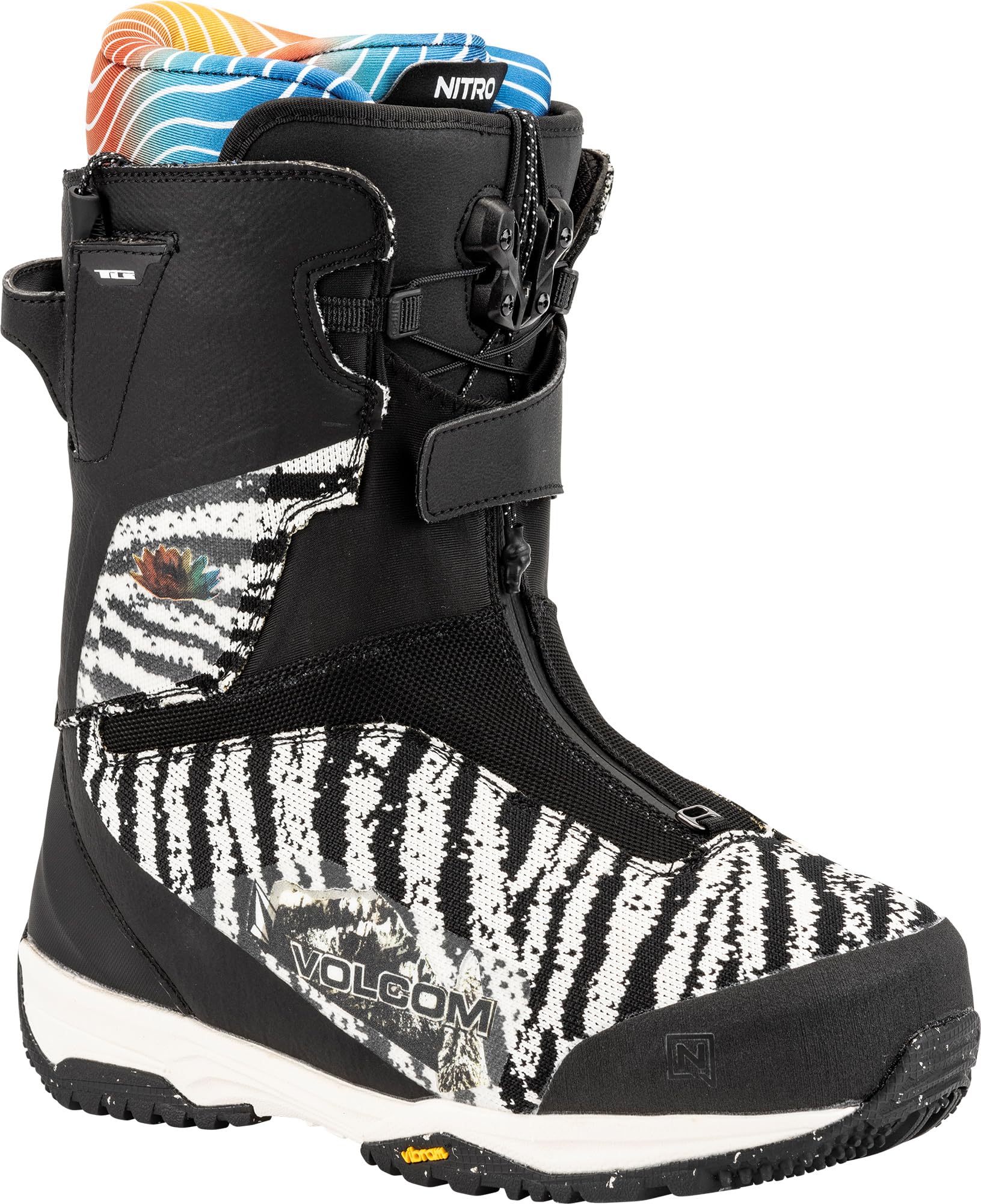Nitro Skylab TLS Bottes de Snowboard pour Homme All Mountain Freeride Premium Système de laçage Rapide Bottes de Snowboard, X Volcom, MP 28.0 // EU 42 2/3 // US 10