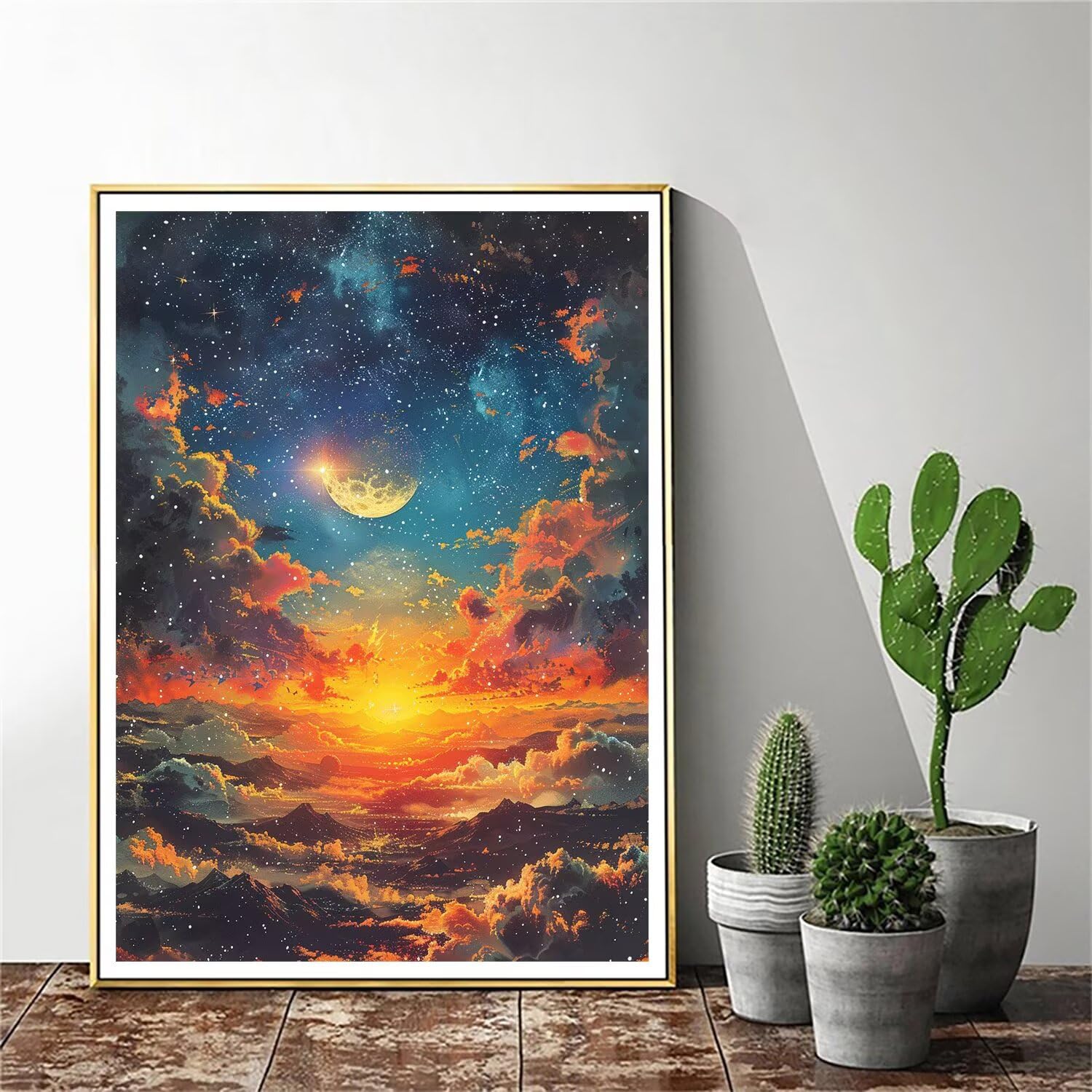 Pintar por Numeros Adultos pintar por numeros niños manualidades niños 10 años, DIY Pintar por Números de Pincel y Pintura acrílica Decoraciones para el Hogar Manualidades, sin Marco 60x80cm C-162