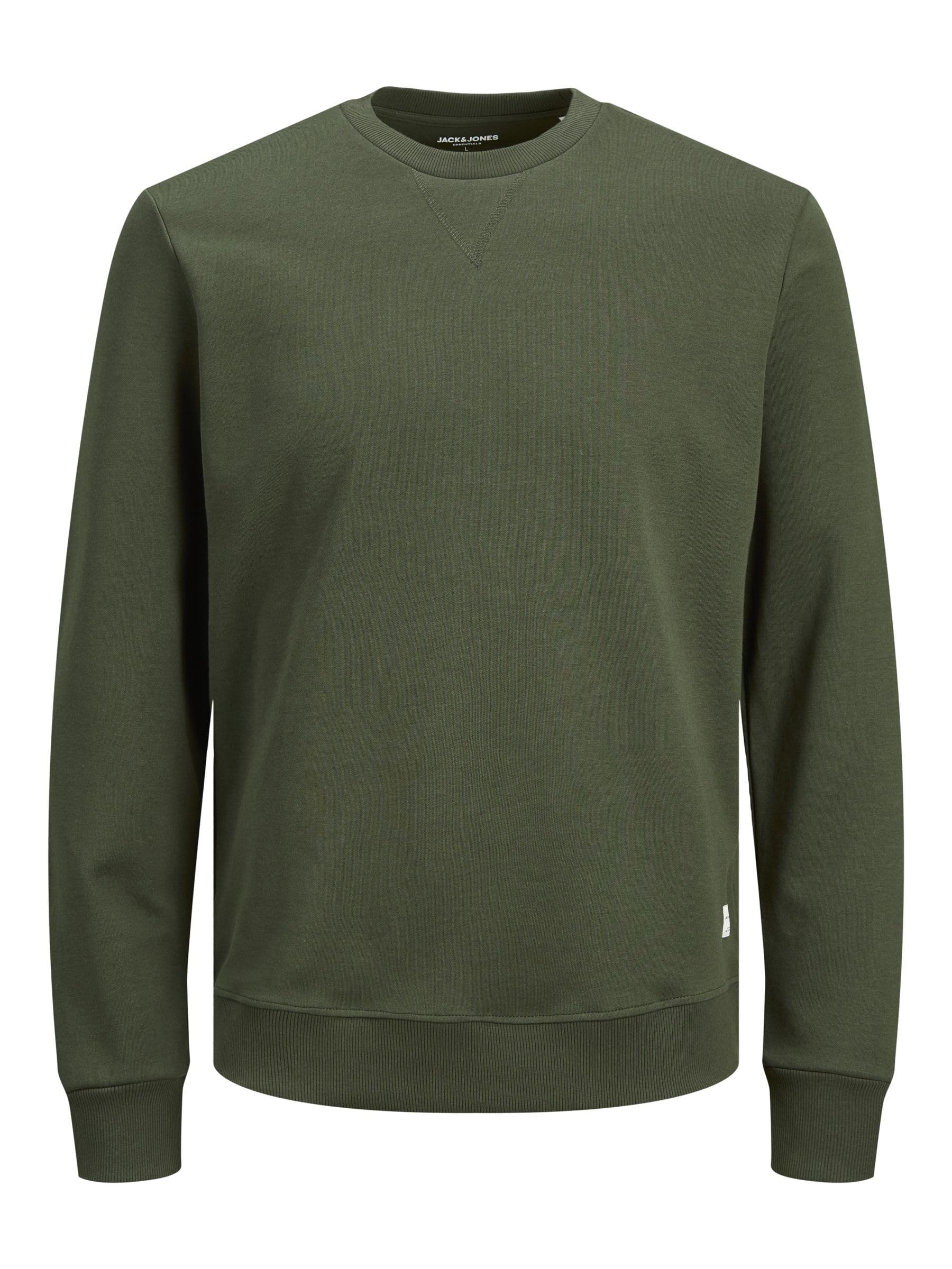 Jack & Jones men's basic crew neck sweatshirt, Forest Night, XS