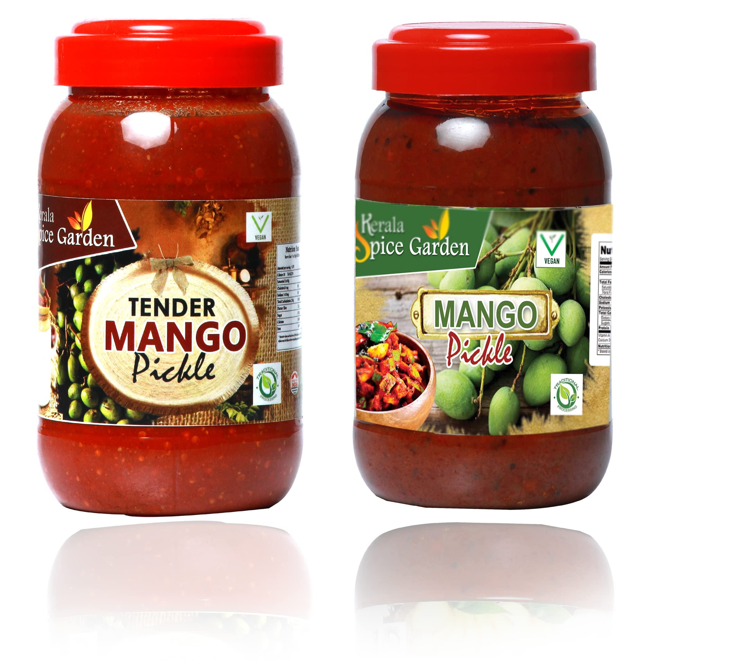 Kerala Spice Garden Tender Mango + Mango Pickle | 100% Natural | Kerala Style | Combo)