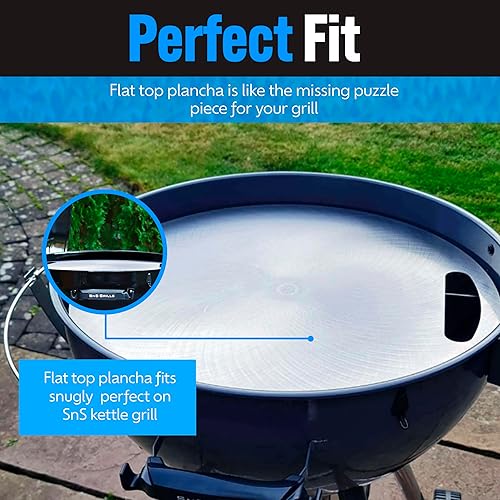 Miniatura 45 de SnS Grills Drip 'N Roast Pan de 22 pulgadas, bandeja de goteo todo en uno, sartén para asar y hornear al aire libre y uso en horno interior, acero