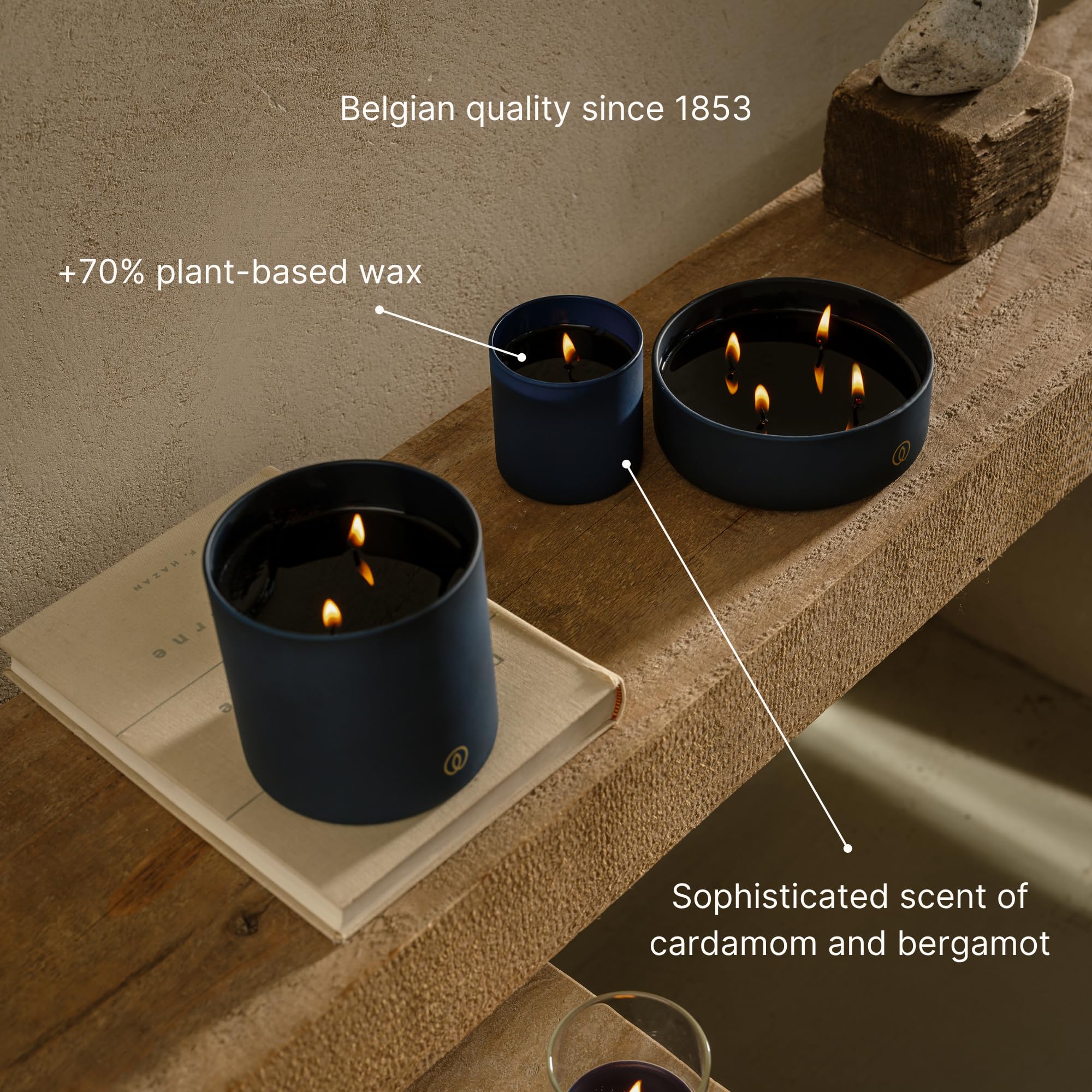 Spaas 6 candele profumate Glow ± 35 ore, Midnight Magic, Cardamomo e Bergamotto