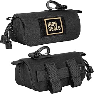 IronSeals Extra Large Tactical Molle Sunglasses Case Anti-Shock Semi-hard Clamshell Glasses Case, X-Large - IronSeals