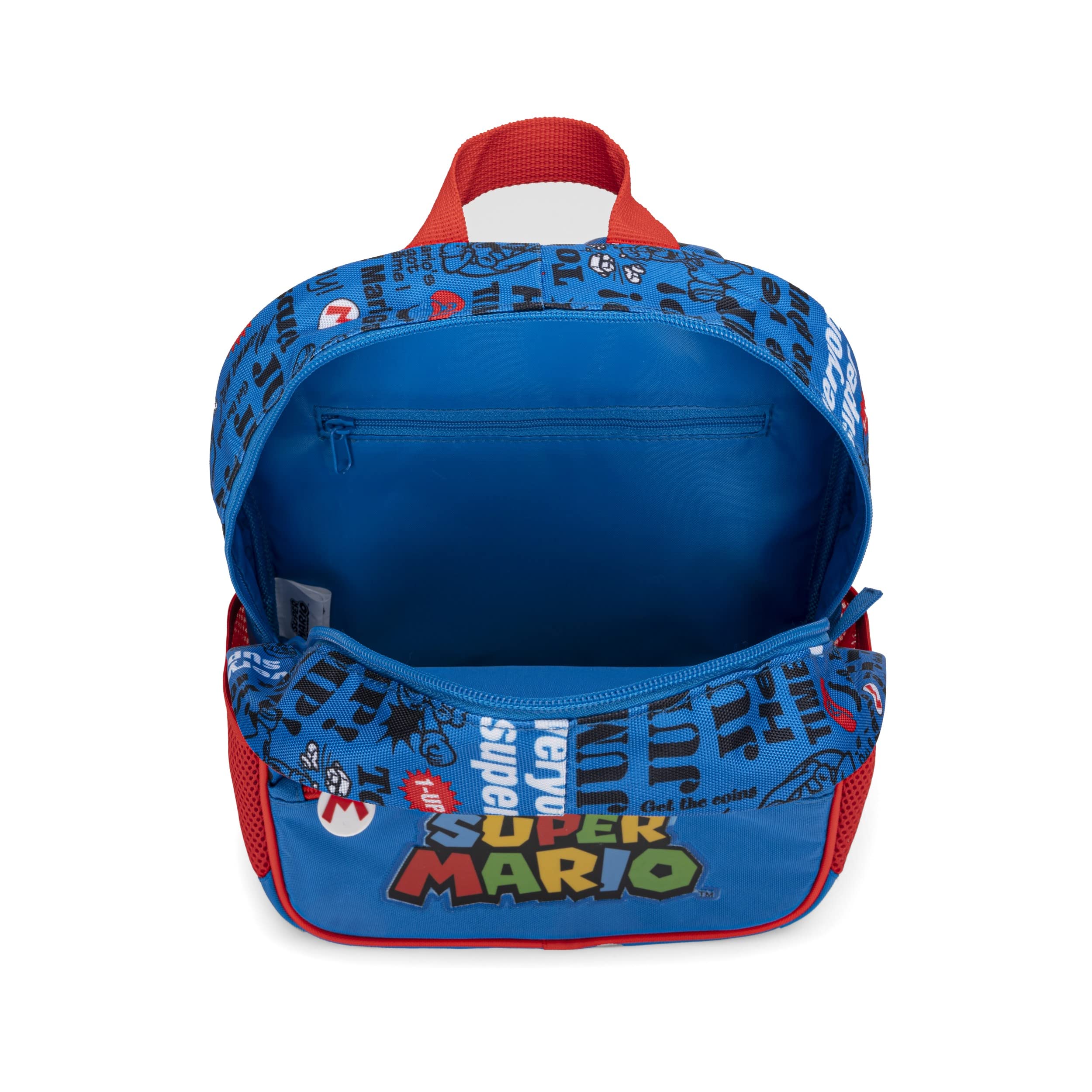SUPERMARIO - Mini Plecak Szkolny i Czasu Książka Unisex, Casual Plecak Dla chłopców i dziewcząt - cm 22x10x33h, niebieski, Taglia unica, Casual