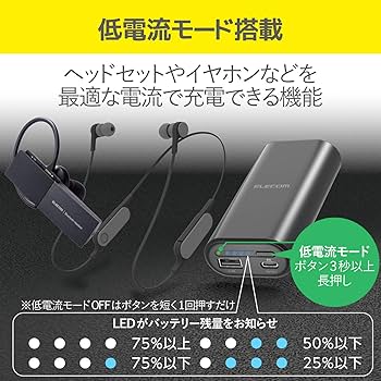 DE-C18L-10000WF ホワイトフェイス e-TREND｜エレコム DE-C18L-10000WF [モバイルバッテリー/PD/18W