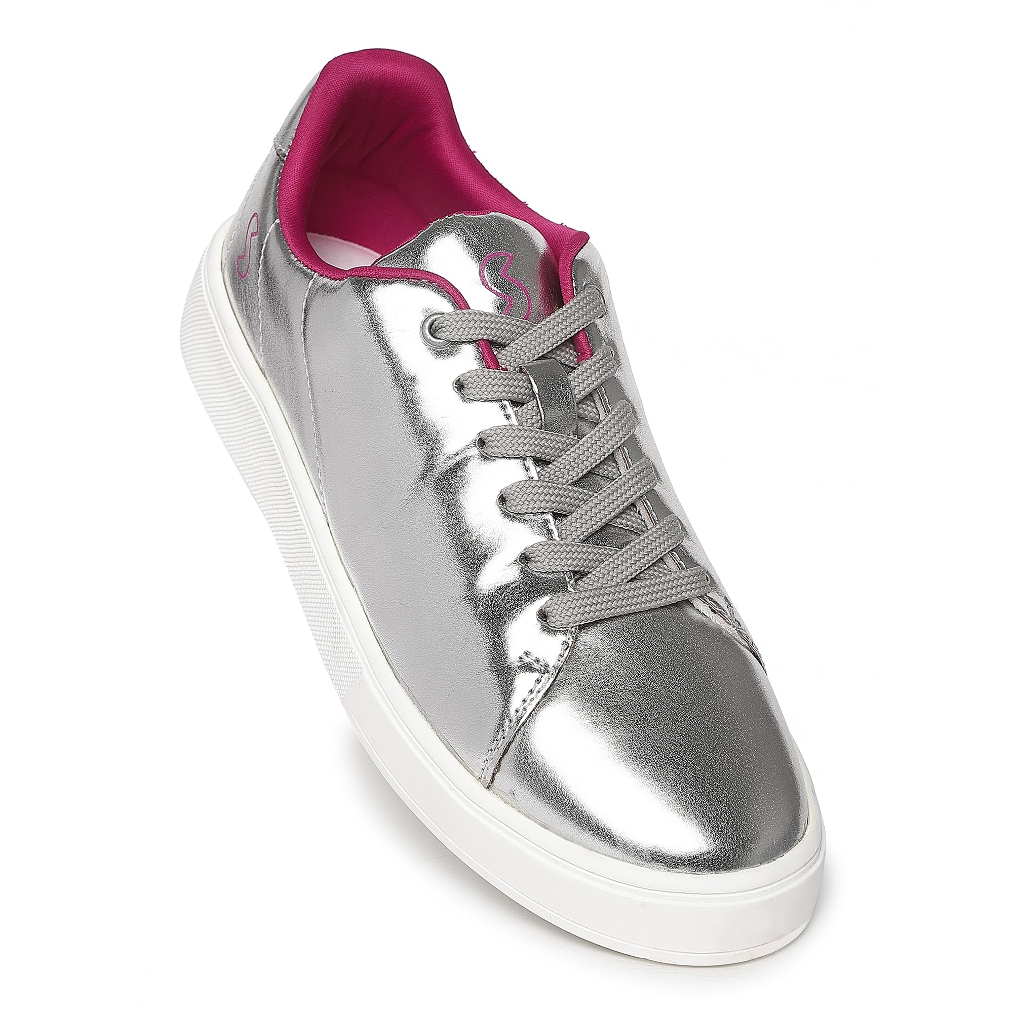 GLINT | Sneakers for Women | Stylish Trendy Sneakers | Lightweight Casual Low Top Sneaker | Shoes for Women | SILVER | 7UK (B0CJ3CCD35) Amazon Price History, Amazon Price Tracker