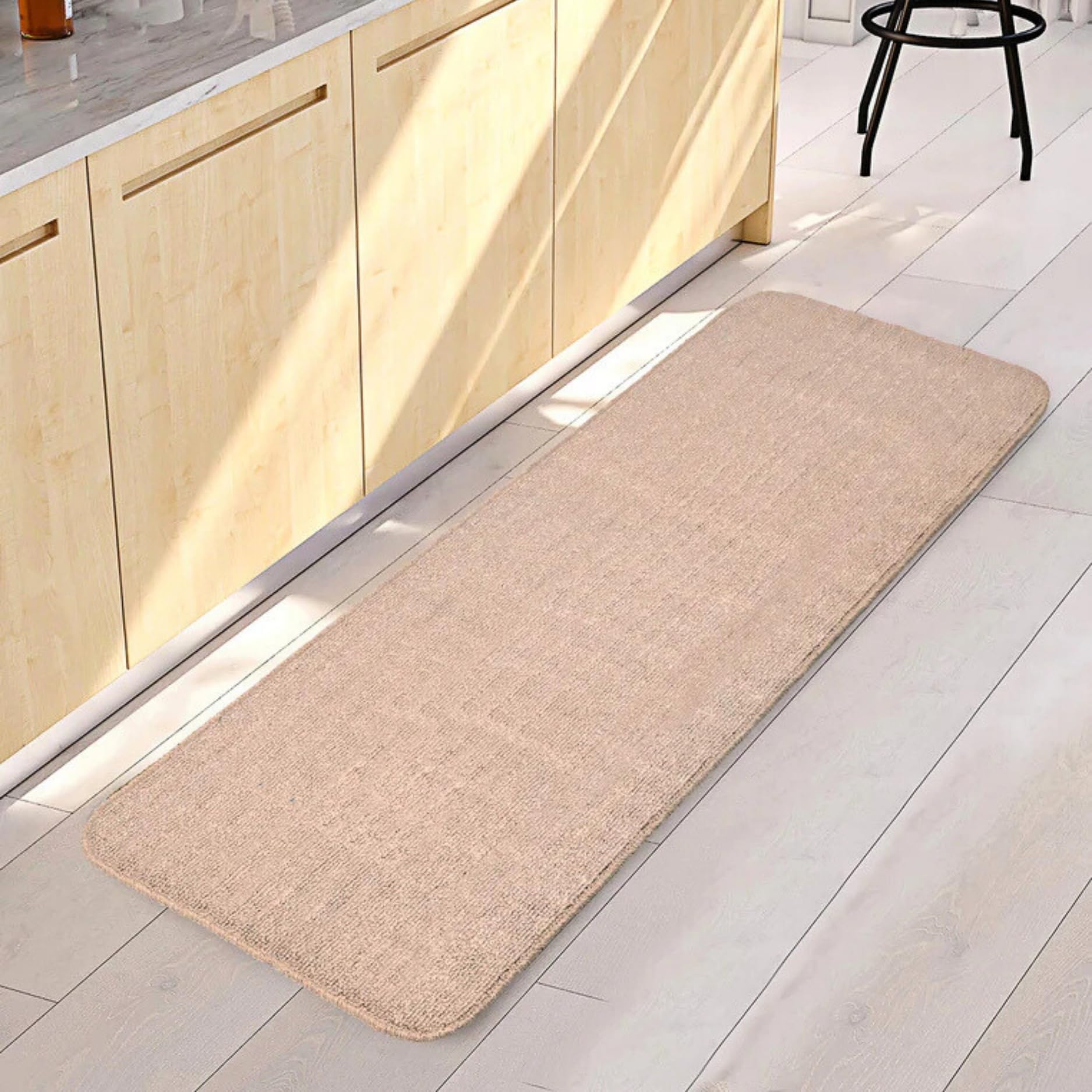 SARAL Home Polypropylene Solid Soft PP Yarn Durable & Washable Multipurpose Runner for Home/Kitchen/Living Area/Lobby/Office Entrance with Anti Skid Backing (Dark Grey, 60 Cm X 200 Cm)