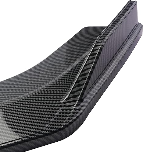 Miniatura 7 de 3 unidades de alerón de parachoques delantero 10 para Honda Civic 2016-2020 (negro de fibra de carbono)