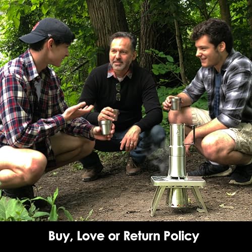 Miniatura 12 de nCamp - Cafetería, cafetera portátil, cafetera de café portátil, cafetera compacta para acampar, cafetera de viaje de acero inoxidable con taza de