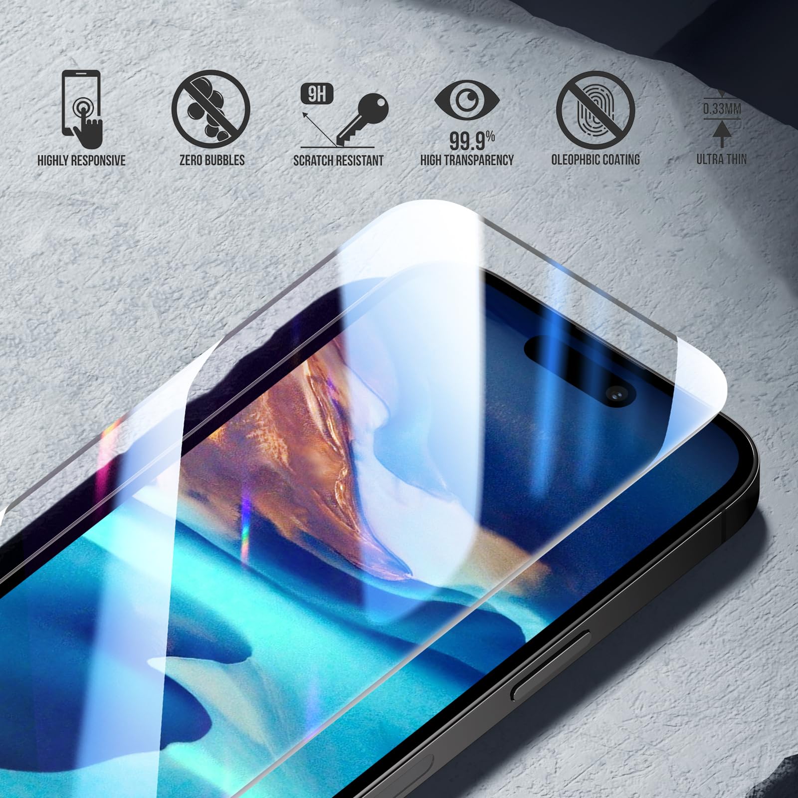 SCL Vetro Temperato Per OnePlus Nord N100 (3 Pezzi), Pellicola Protettiva Trasparente Con Bordi Curvi 2.5D, Durezza 9H, Facile Installazione, Compatibile Con Cover, Inclusi Kit Di Pulizia