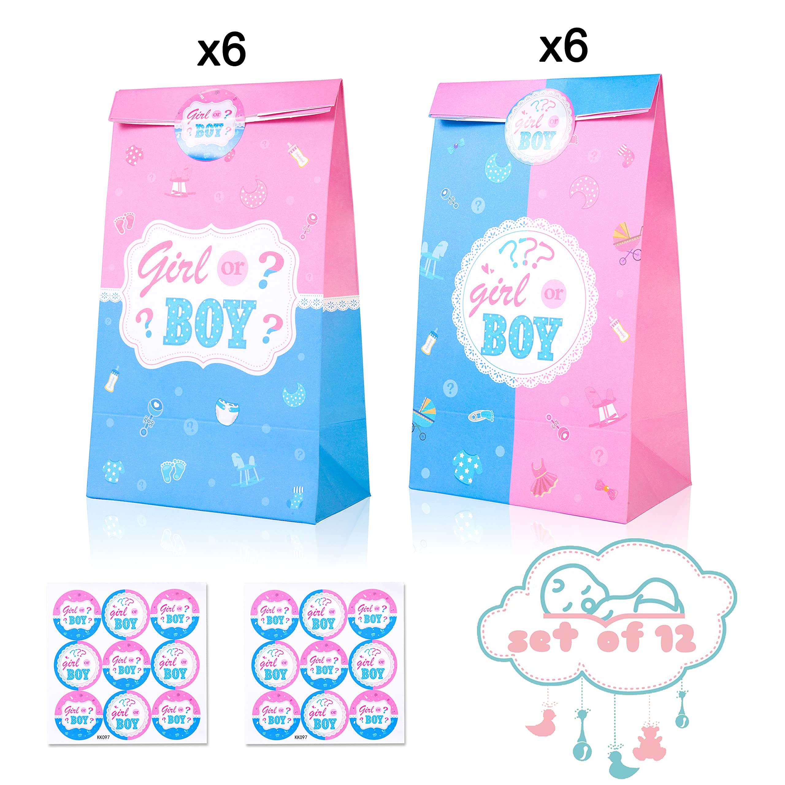 Gender Reveal Themed Gifts Bags Gender Reveal Party Decorations Goody