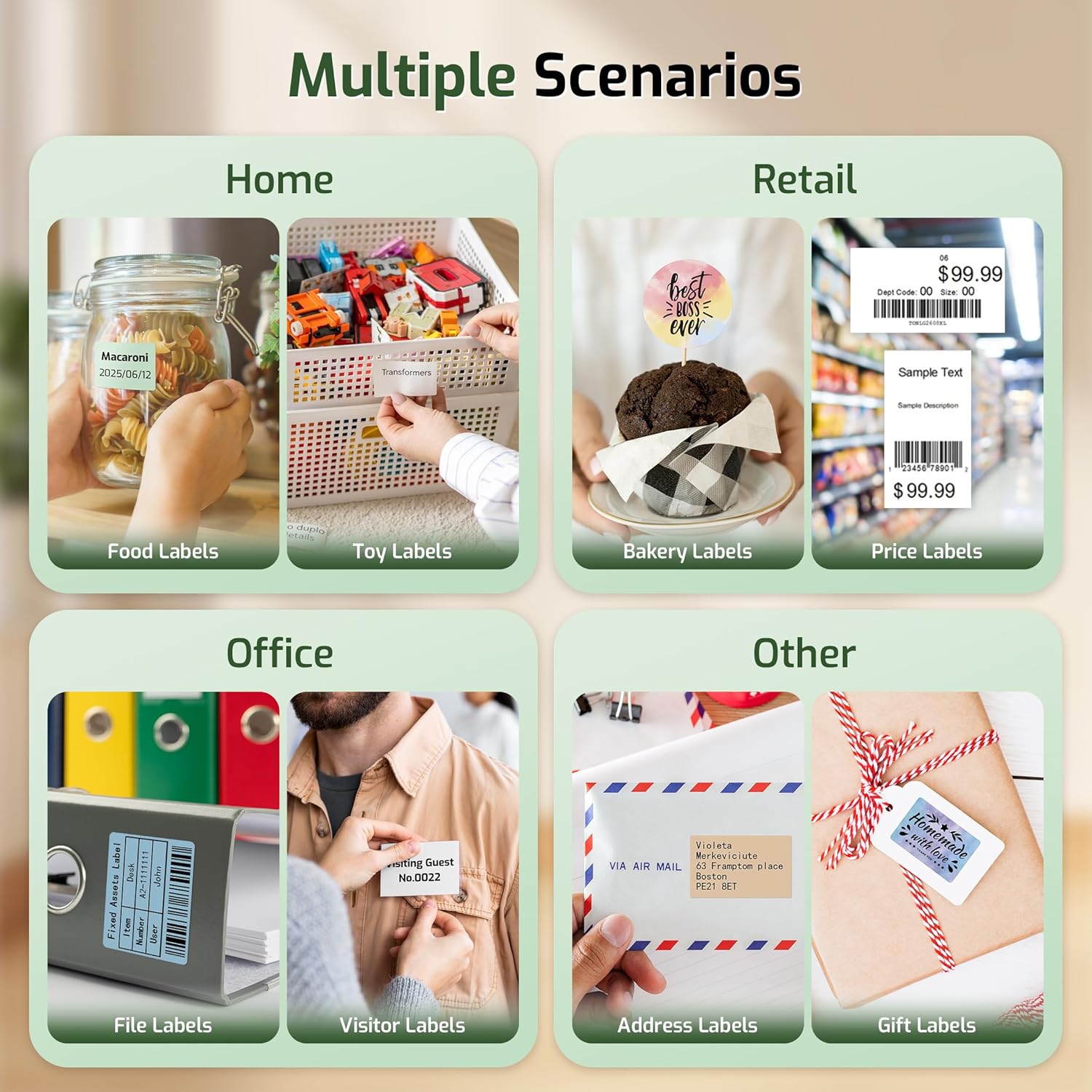 Phomemo M150 Label Maker, Bluetooth Thermal Label Maker Machine with Tape, Upgrade Mini Thermal Label Printer for Barcode, Address, Mailing, Compatible with Phone & PC - Image 6