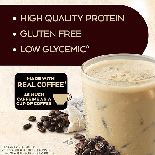 Miniatura 4 de Atkins Café au Lait - Batido de proteína de café helado, 0.55 onzas de proteína, bajo glucémico, 0.11 onzas de carbohidratos netos, 0.04 oz de