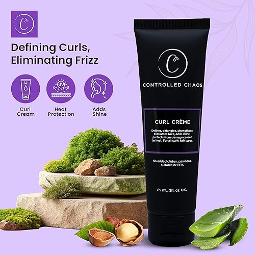 Miniatura 9 de Controlled Chaos Como se ve en la crema de definición de rizos Shark Tank para todo tipo de cabello para añadir suavidad y controlar el rizado el