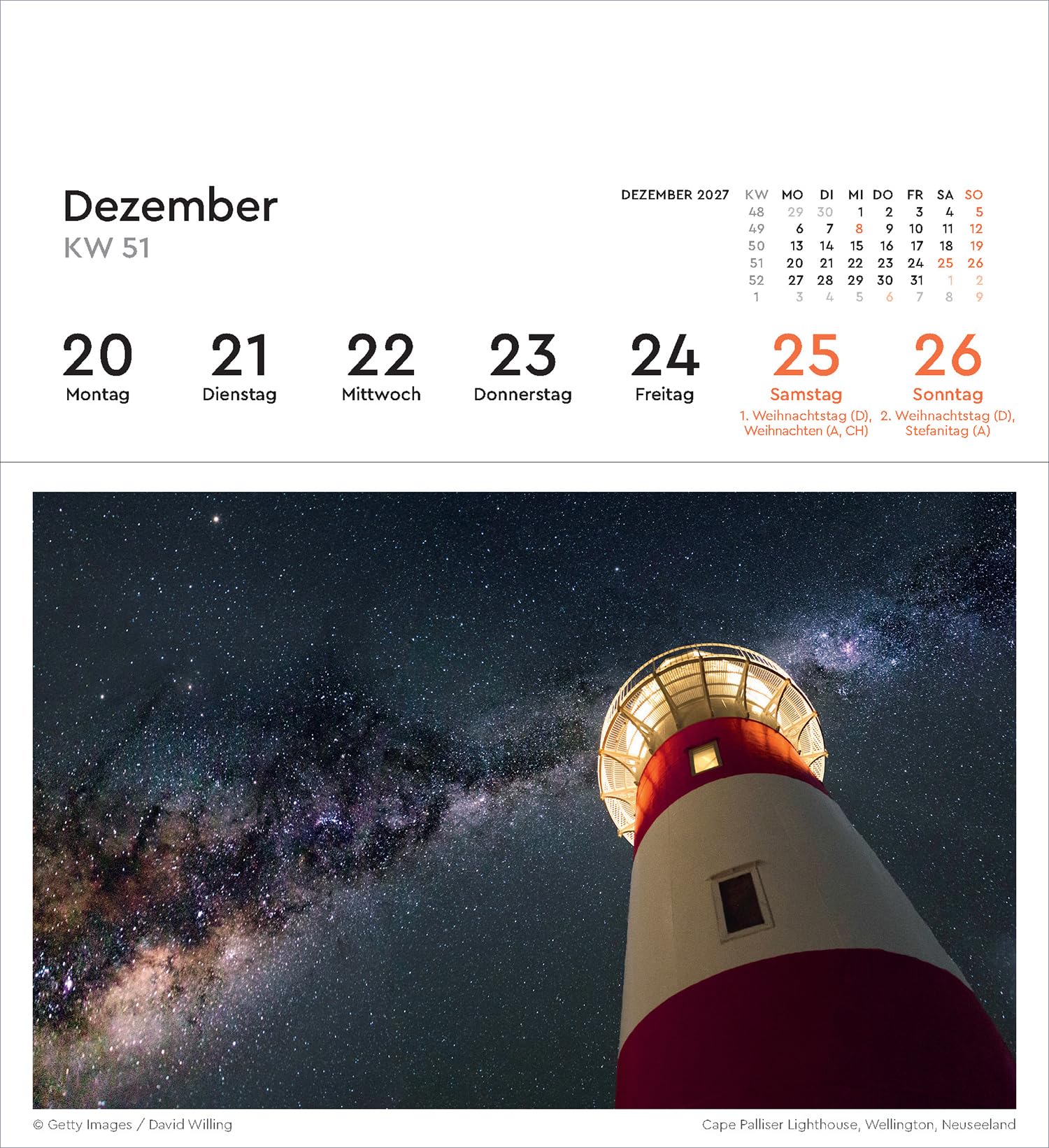 Leuchttürme - KUNTH Postkartenkalender 2027: Hochwertiger Tischkalender mit 53 traumhaften Grußkarten (auch zum Aufhängen) (KUNTH Postkartenkalender 52 Wochen)