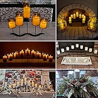 Vista 9 de Iron Candle Holder Fireplace: 3 Arms Metal Candelabra Centerpiece Decor - Candle Holder Stand for Candelabra Pillar Candles