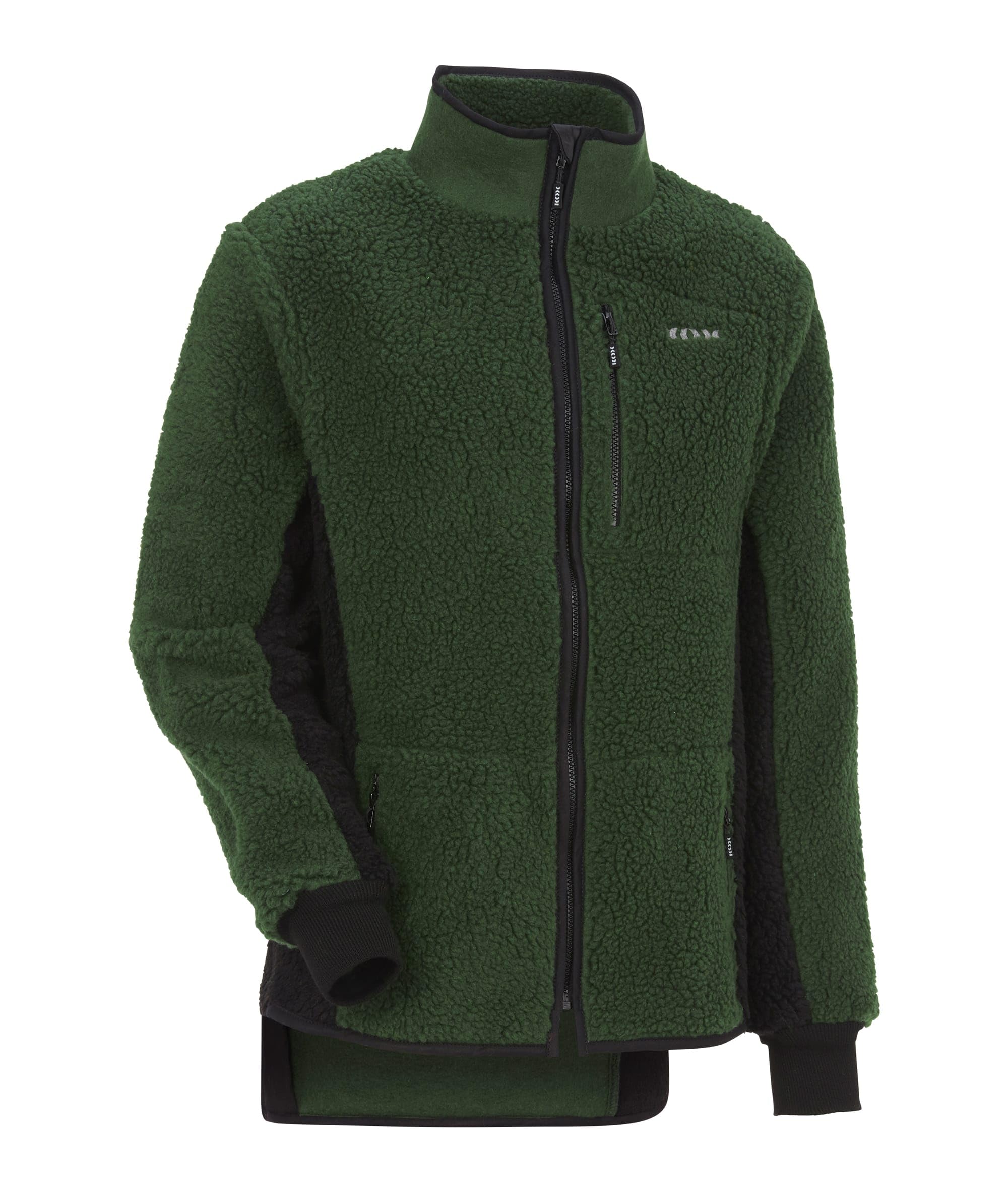 KOX Faserpelzjacke Grün/Schwarz Größe 50/52