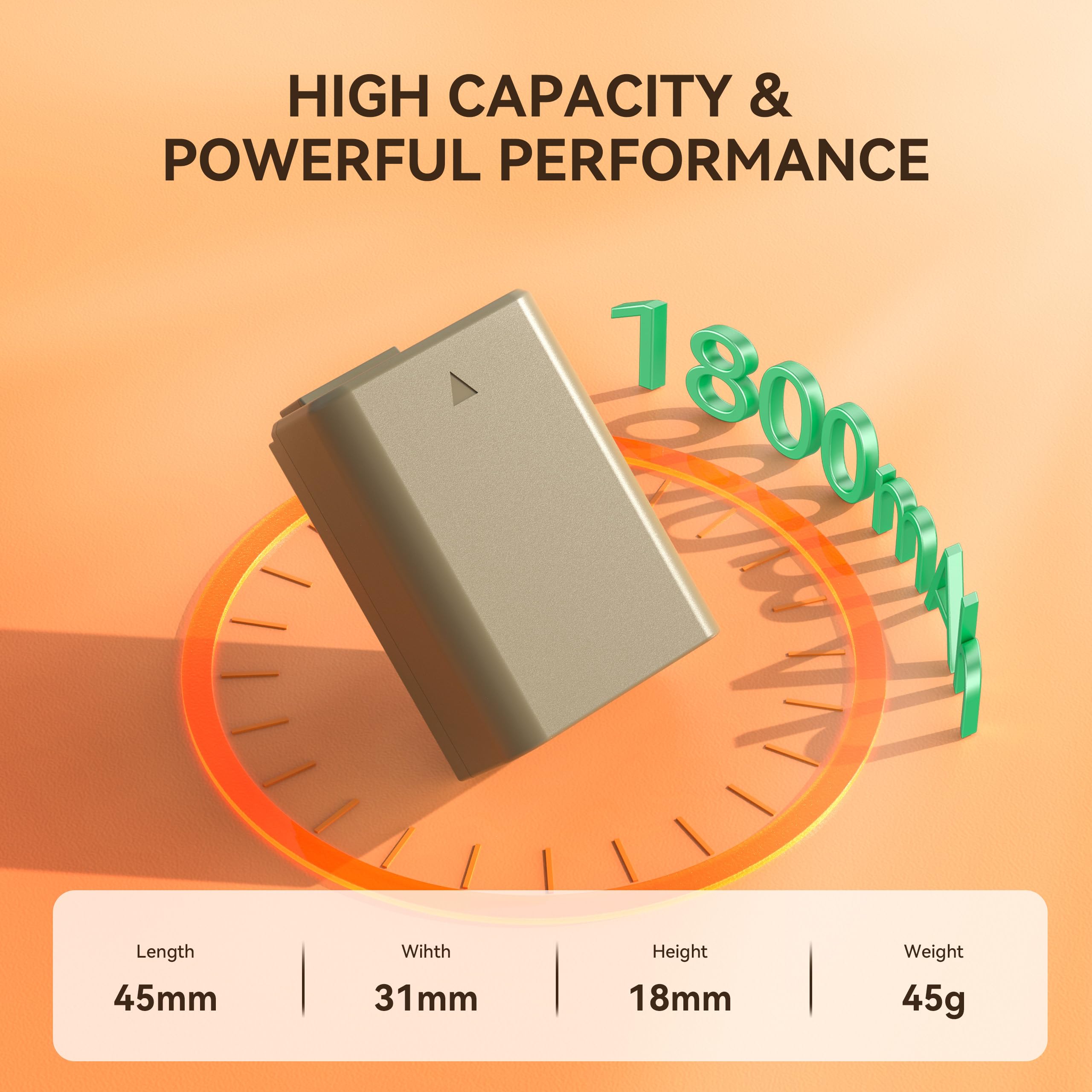 Batteries NP-FW50 1800mAh Lot de 2 + Chargeur Rapide 10W USB-C – Compatibles avec Sony Alpha A6000 A6300 A6400 A6500 ZV-E10 A7 II A7R II A7S II RX10 II III IV NEX-5/6/7