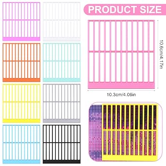 9Pcs Diamonds Painting Rulers 9 Colors Diamond Art Ruler, Reusable Art Alignment Tool for Diamond Painting Guide for Diamonds Painting Enthusiasts
