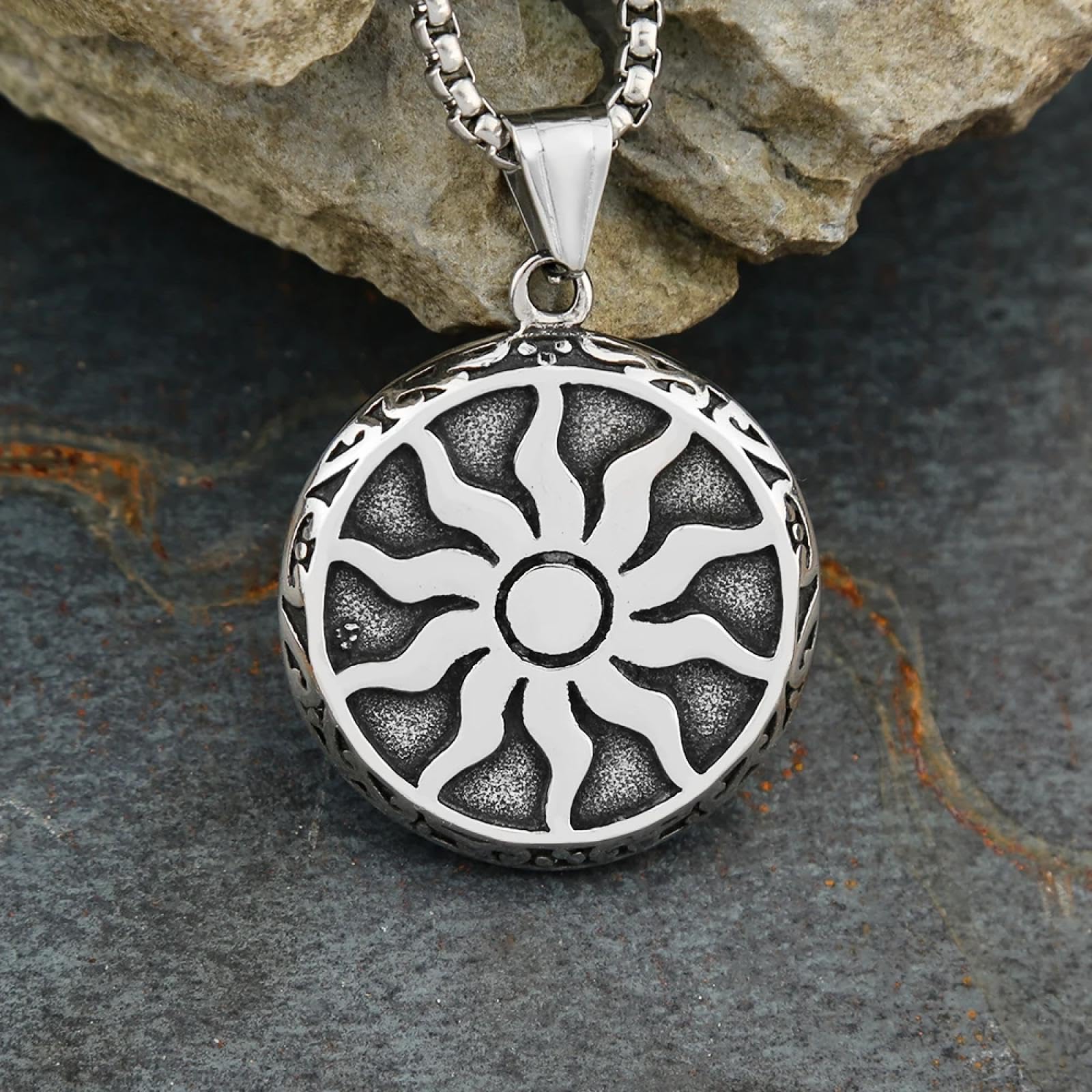 Halskette Ketten Schmuck Herren Frauen Anhänger Necklaceanhänger Halskette Herren Rundes Amulett