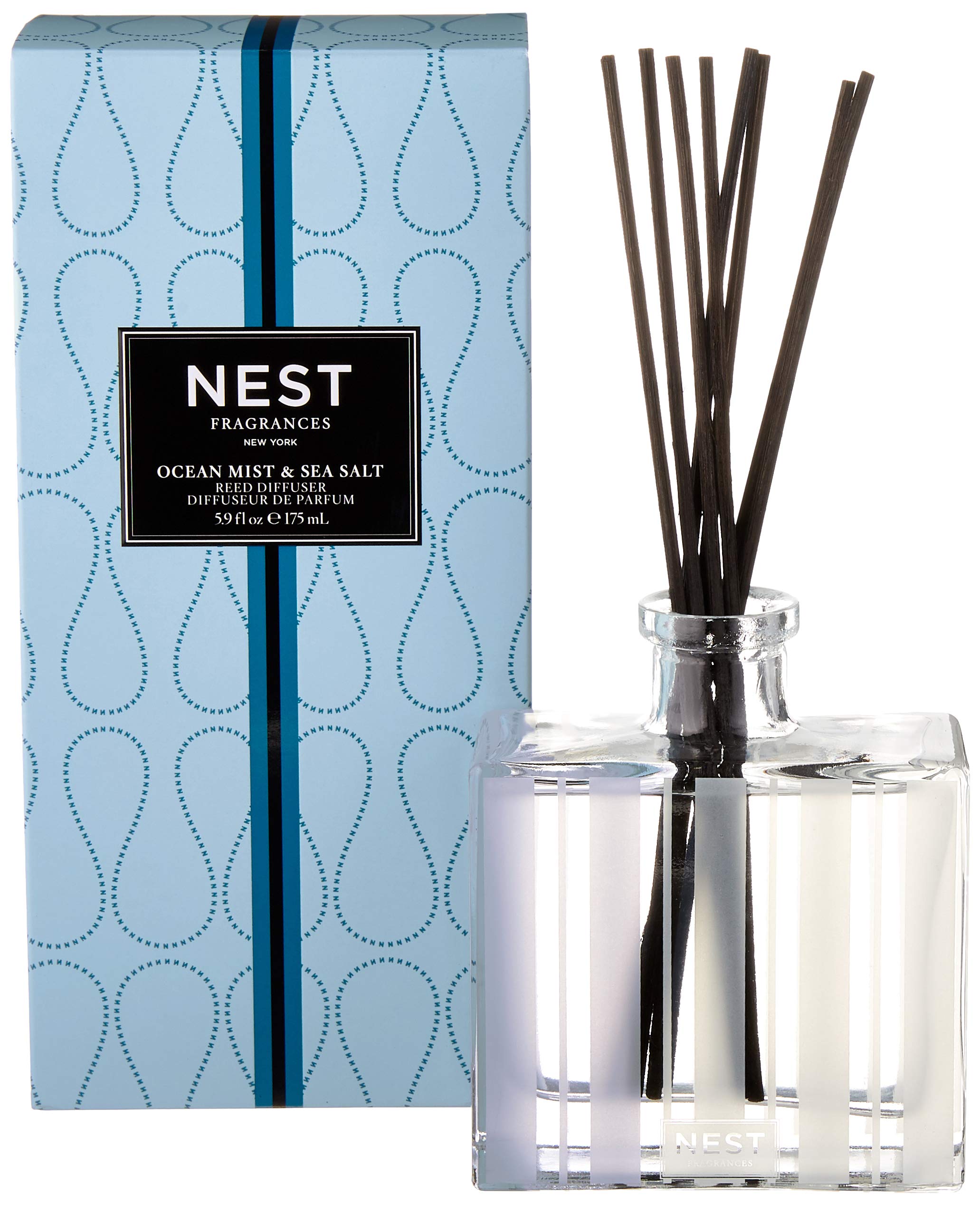NEST Fragrances Reed Diffuser- Ocean Mist & Sea Salt , 5.9 fl oz