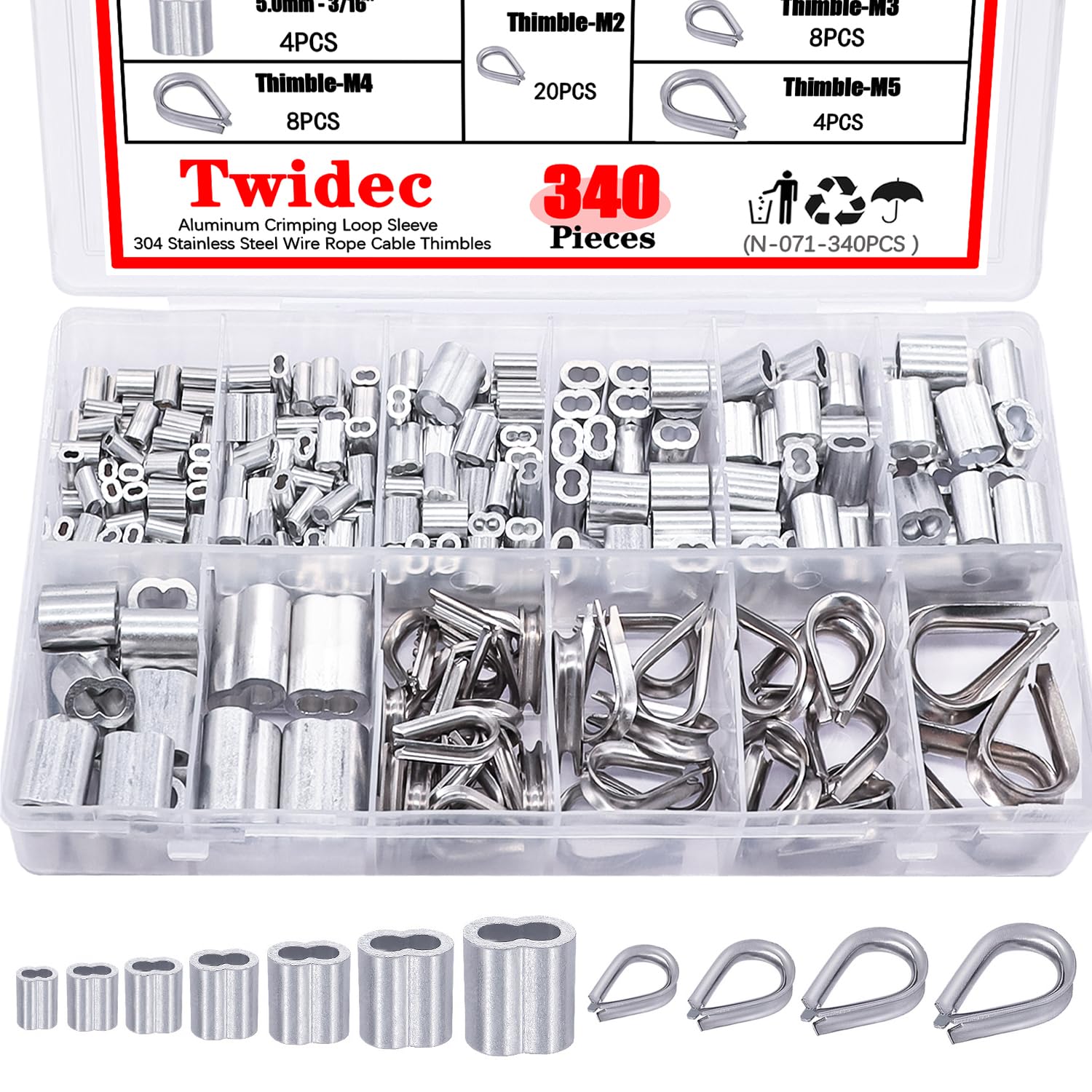 Twidec/340PCS 304ステン
