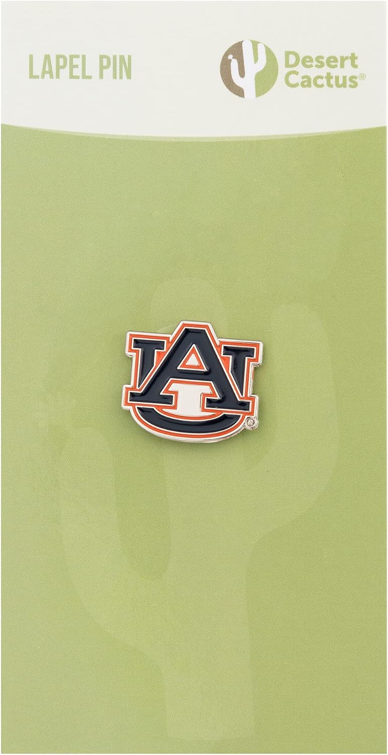 Desert Cactus Auburn University Lapel Pin AUB Tigers Made of Metal for Formal Wear, Bag and Hat Jewelry, and Tie Tack