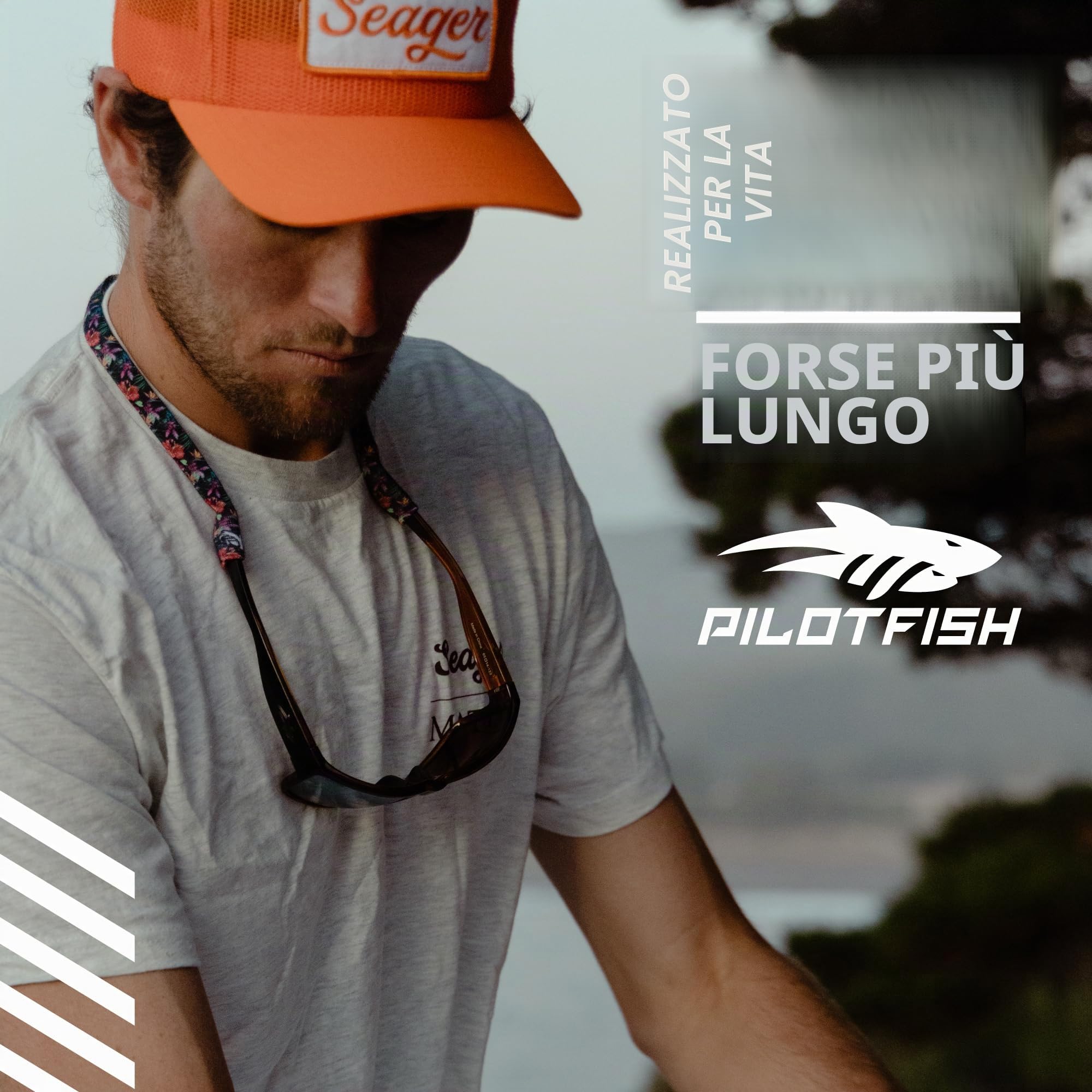 Pilotfish Cinturino per occhiali da sole in cotone premium - Molteplici opzioni di design - Supporto per occhiali da sole morbido e resistente