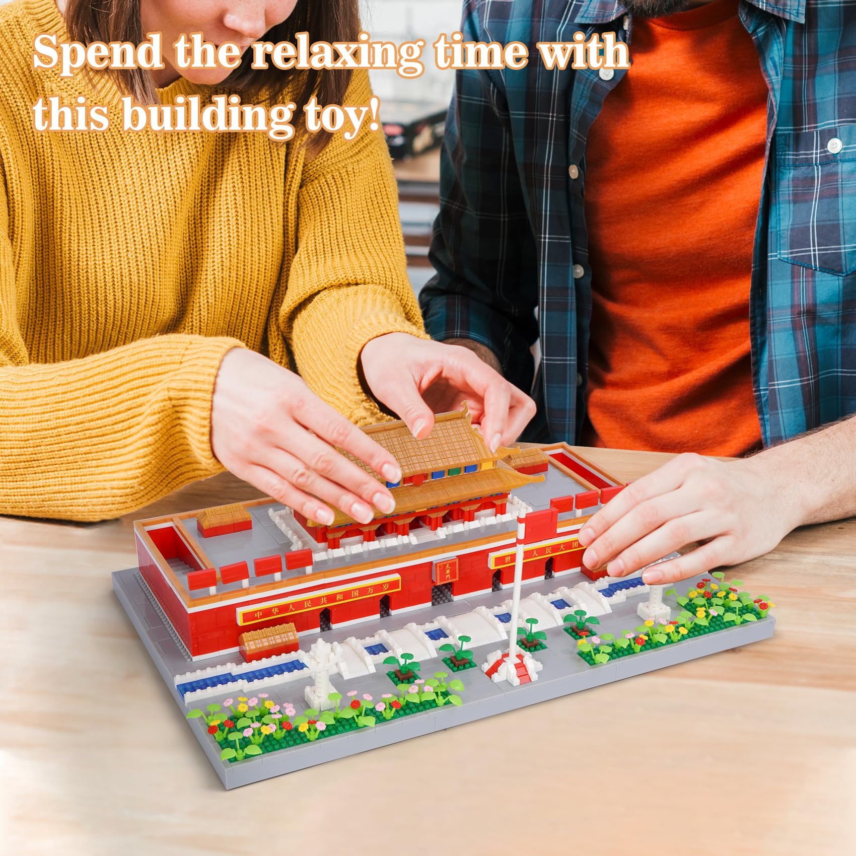LULUFUN Building Blocks Set, Architecture Building Toy, The Tiananmen Gate Block Sets - Image 4