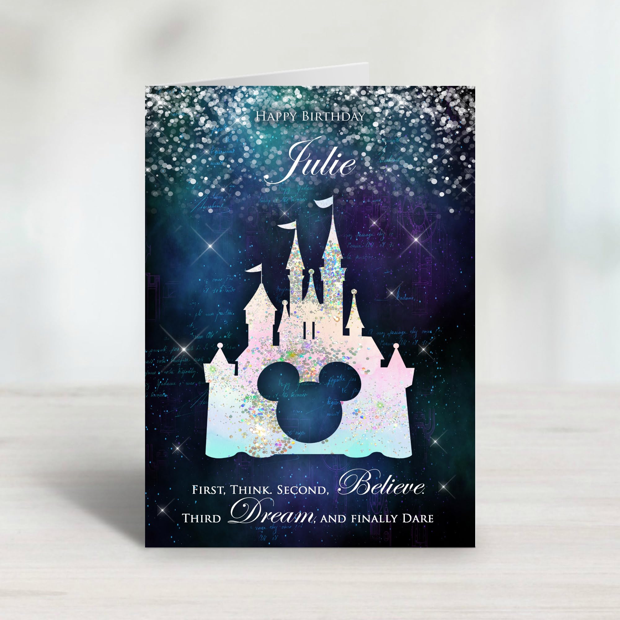 Personalised Disney Castle Birthday Card