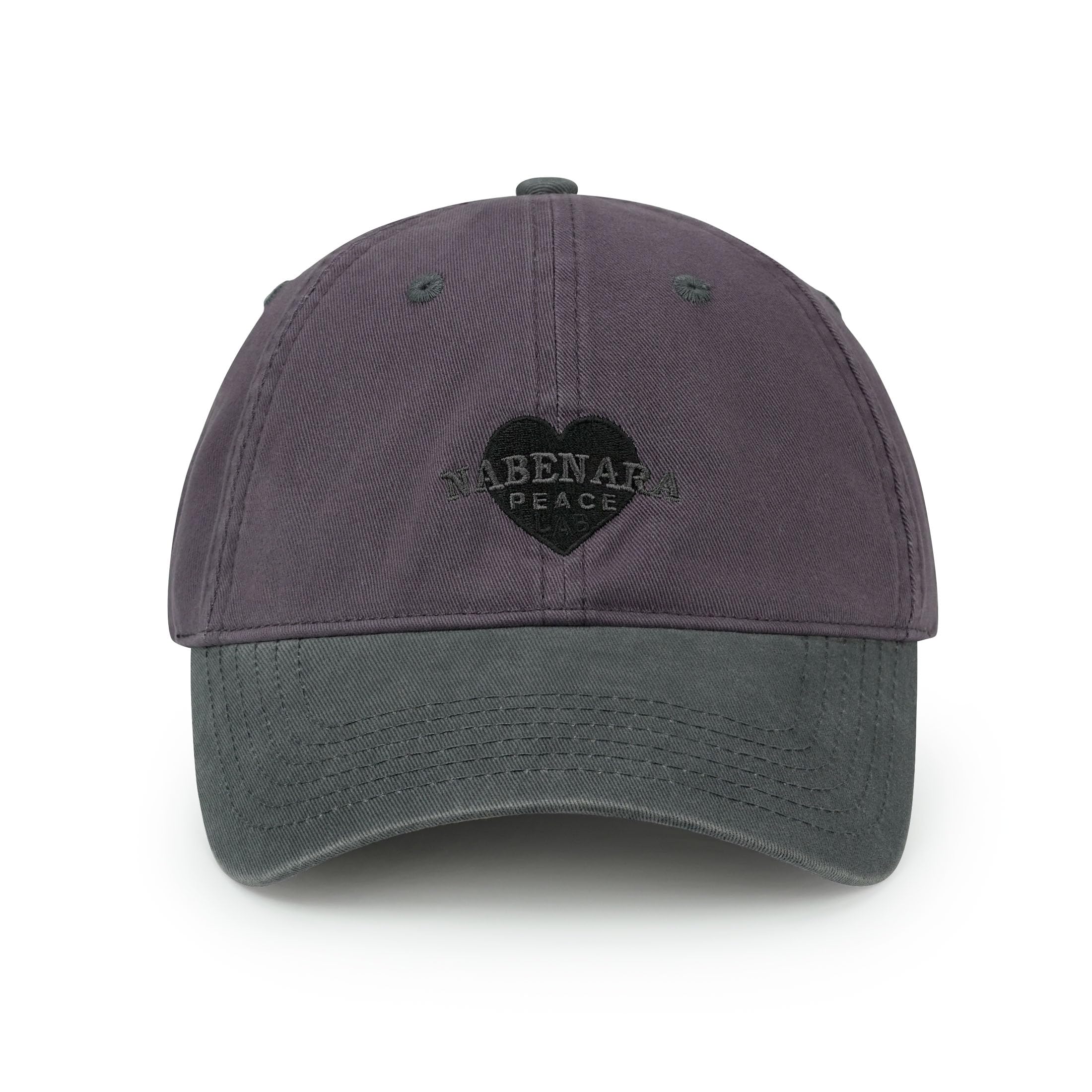 CLAPE Cotton Baseball Cap Low Profile Unstructured Dad Hats Color-Block Heart Embroidered Unisex Trendy Ball Cap Adjustable