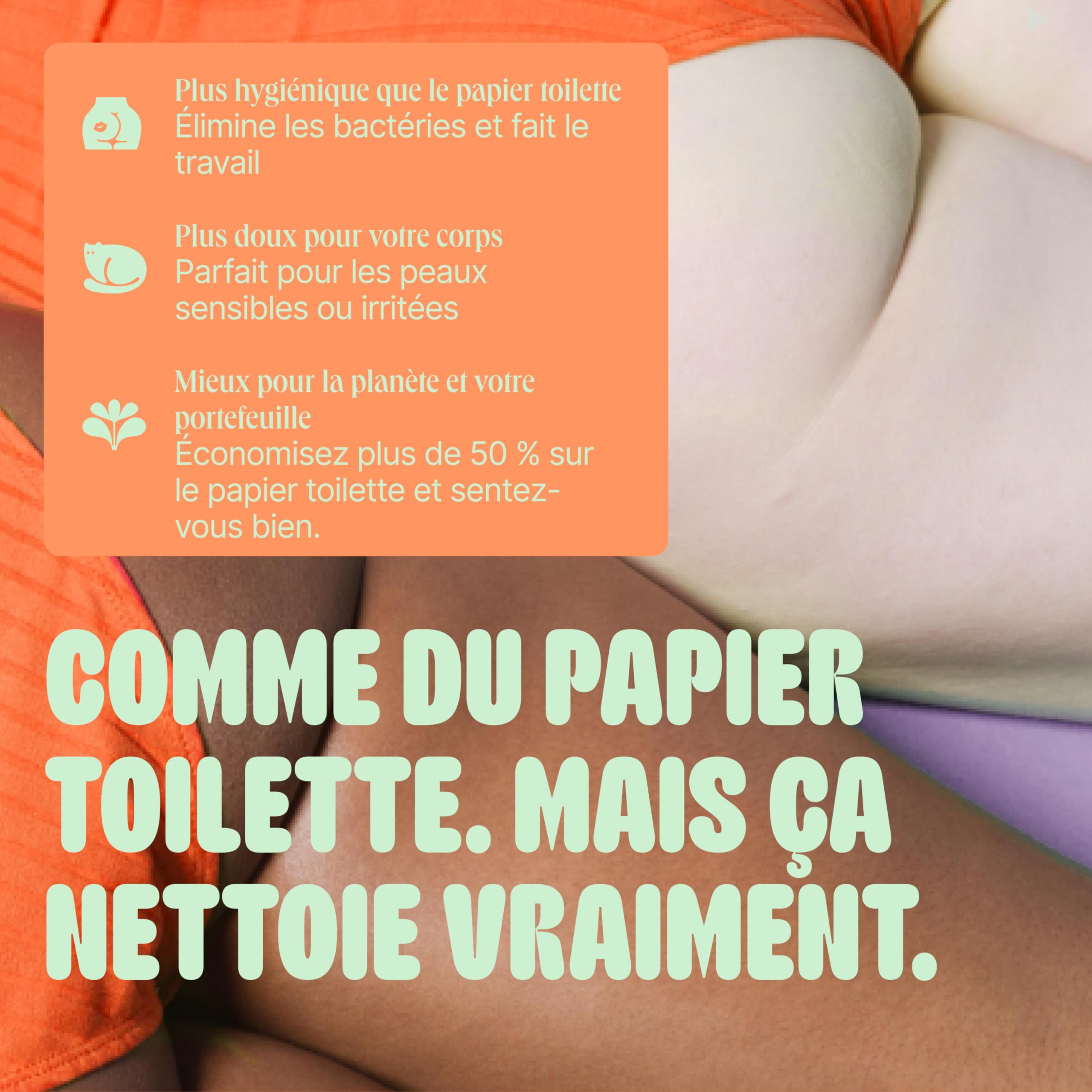 Douche Intime 3.0 – Bidet portable et durable, remplace lingettes, économise papier toilette, sans BPA, avec sac de transport pratique