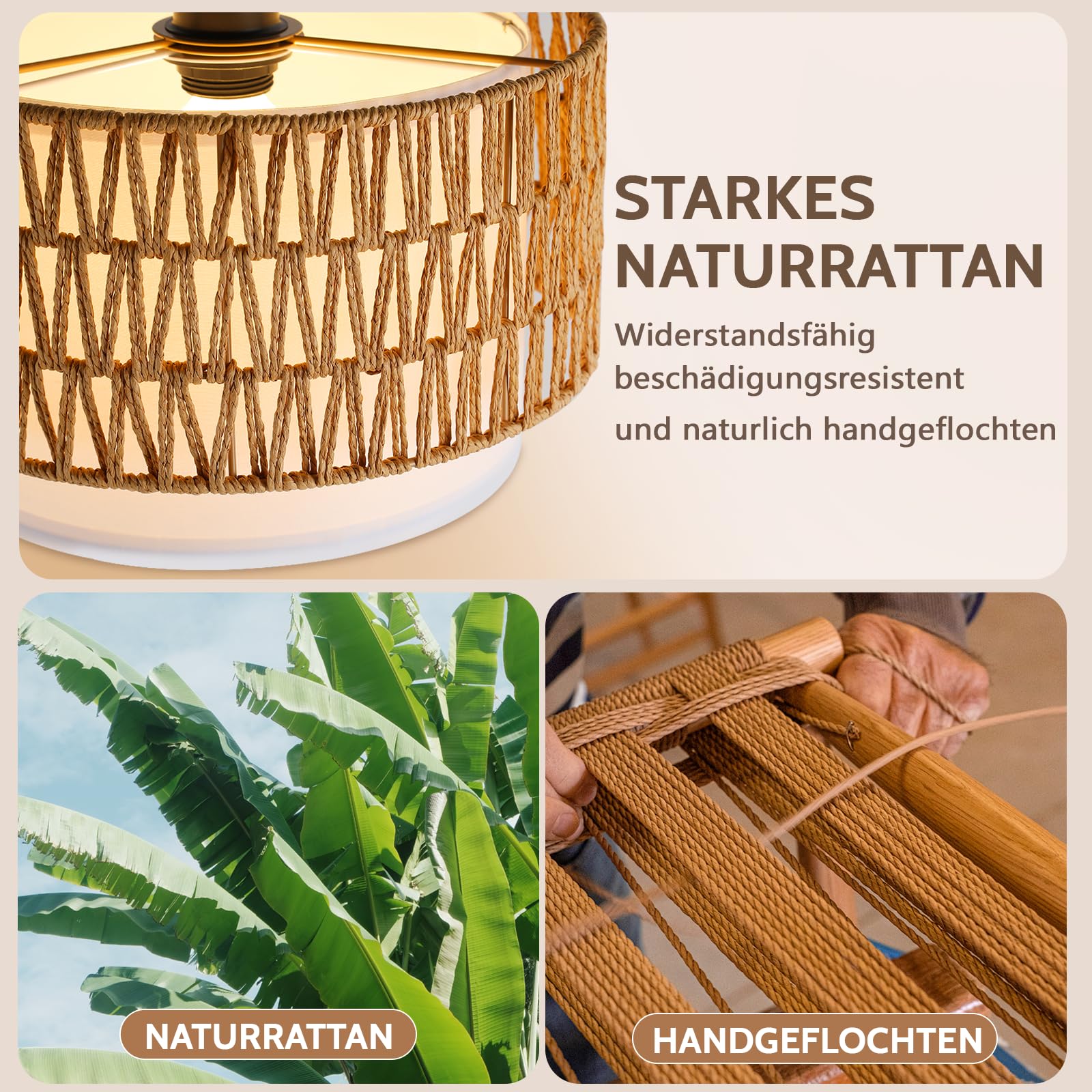 Boho Stehlampe Wohnzimmer Stehleuchte Rattan Bogenlampe Schwarz | Vintage Bogenleuchte Standlampe Bogen Wohnzimmerlampe stehend mit Fernbedienung Leselampe für Schlafzimmer Büro