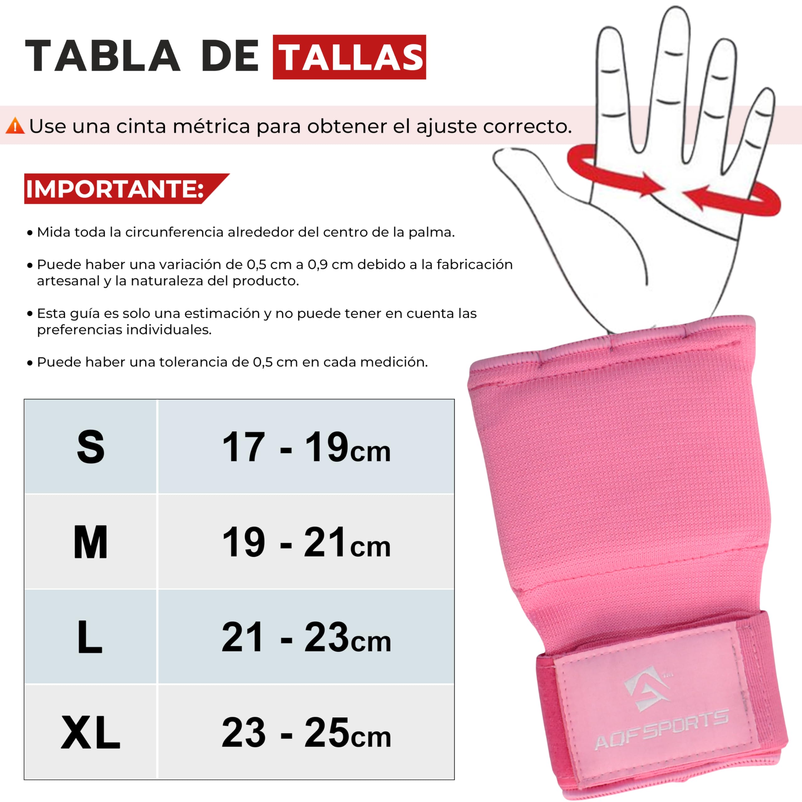 AQF Vendas Boxeo, Guantes Interiores, Muñecas Elásticas Tape Vendaje 75cm Largo, Wraps Protector Mano para Muay Thai, Taekwondo & MMA