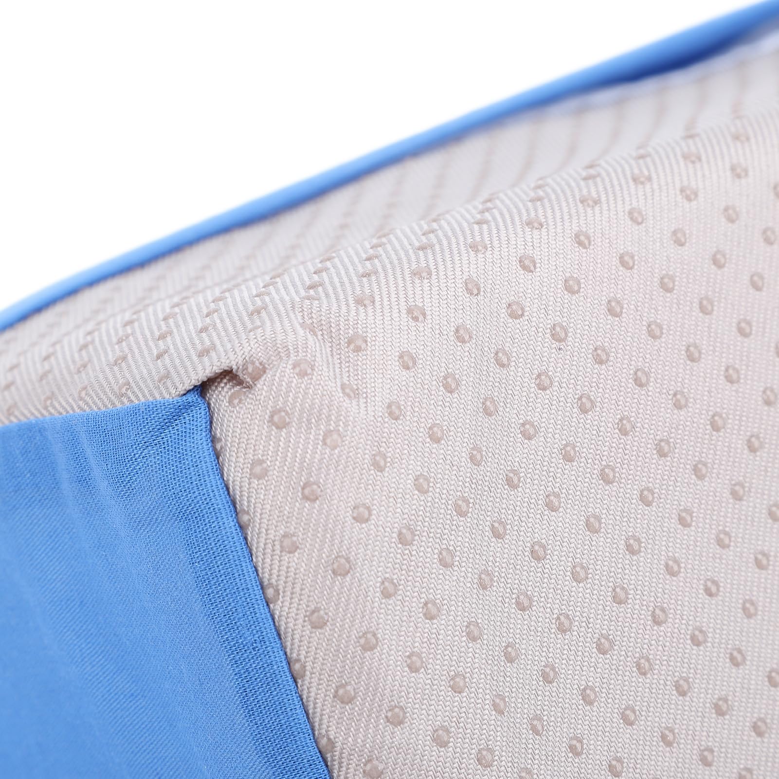 Sorandy Poduszka Klinowa w Kształcie Litery R, ​​ergonomiczna, Antypoślizgowa, Podwyższona Podpórka dla Osób śpiących na Boku, 60 X 25 X 20 Cm Niebieska, Idealna dla Obłożnie Chorych Pacjentów