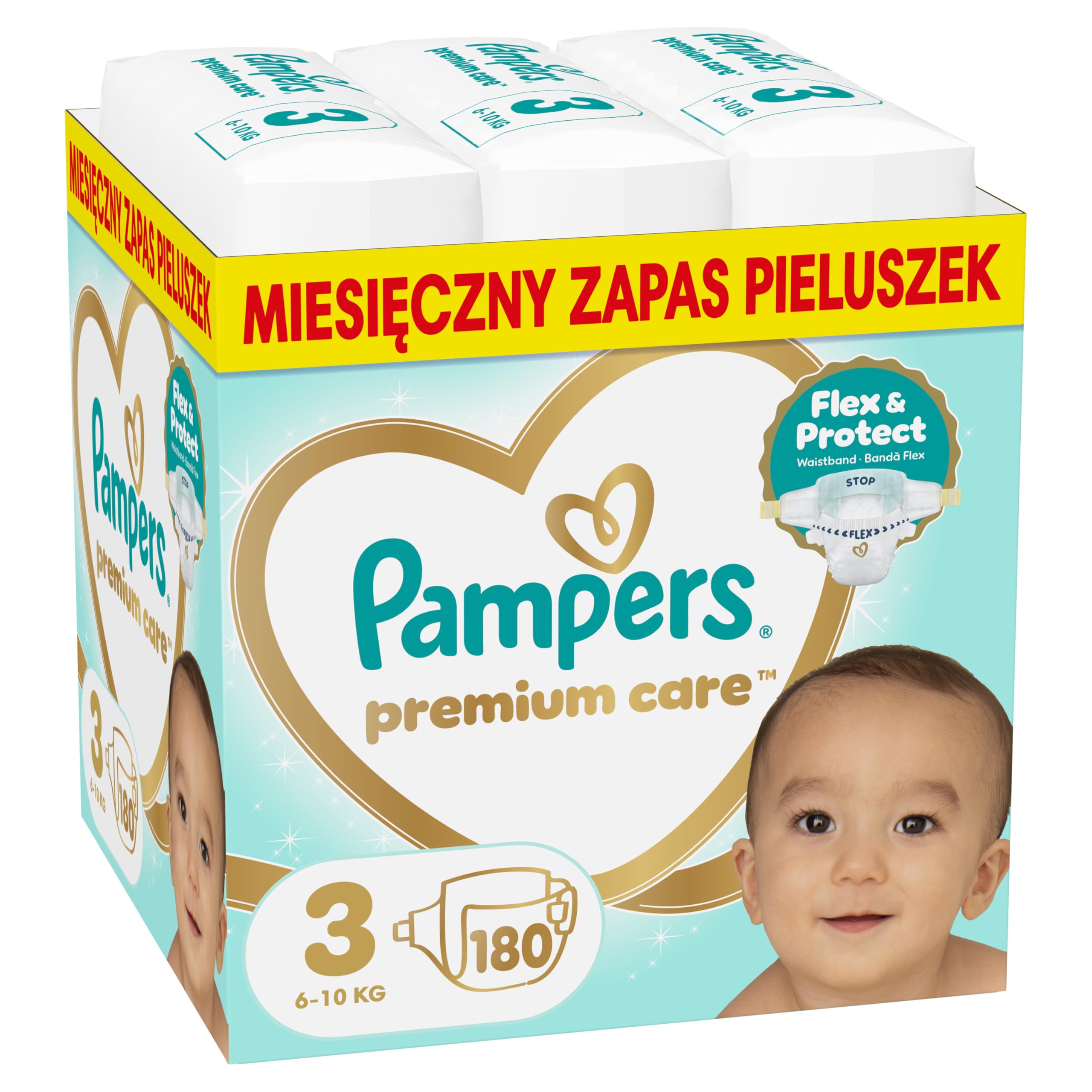 Pampers Premium Care Pieluszki Rozmiar 3, 180 szt., 6-10kg