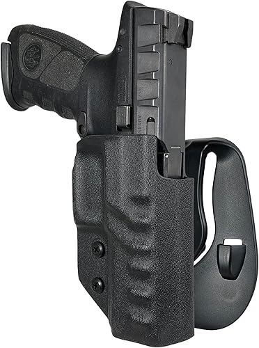 Black Scorpion Gear OWB Kydex Paddle Holster se adapta a Beretta APX de 3.7 a 4.25 pulgadas  Funda de transporte oculta fuera de la cintura