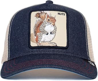 Goorin Bros. The Farm Unisex Original Adjustable Snapback Trucker Hat, Navy (The Nuts Squirrel), One Size
